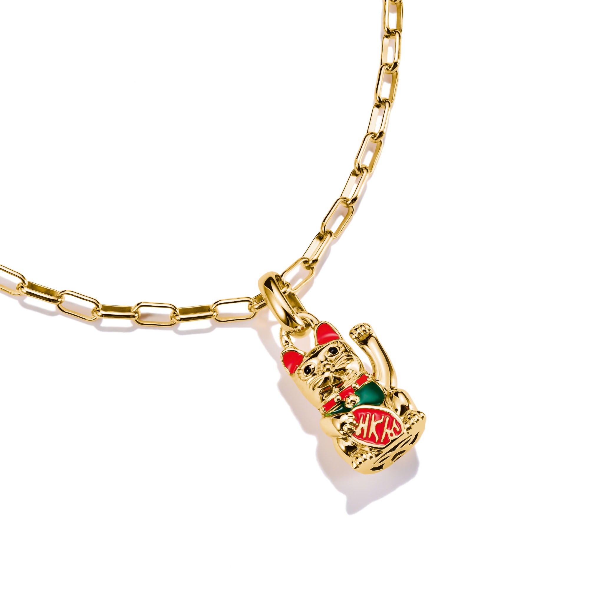 THOMAS SABO Charm-Einhänger »Charm Maneki-neko / Winkekatze vergoldet - Connect, CC1260-427-7«
