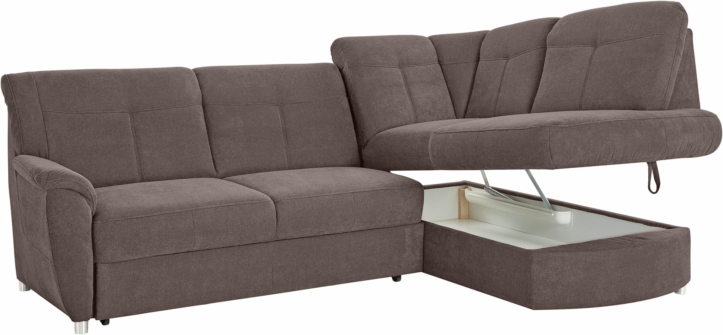 sit&more Ecksofa »Sonoma L-Form«, wahlweise mit Bettfunktion und Bettkasten