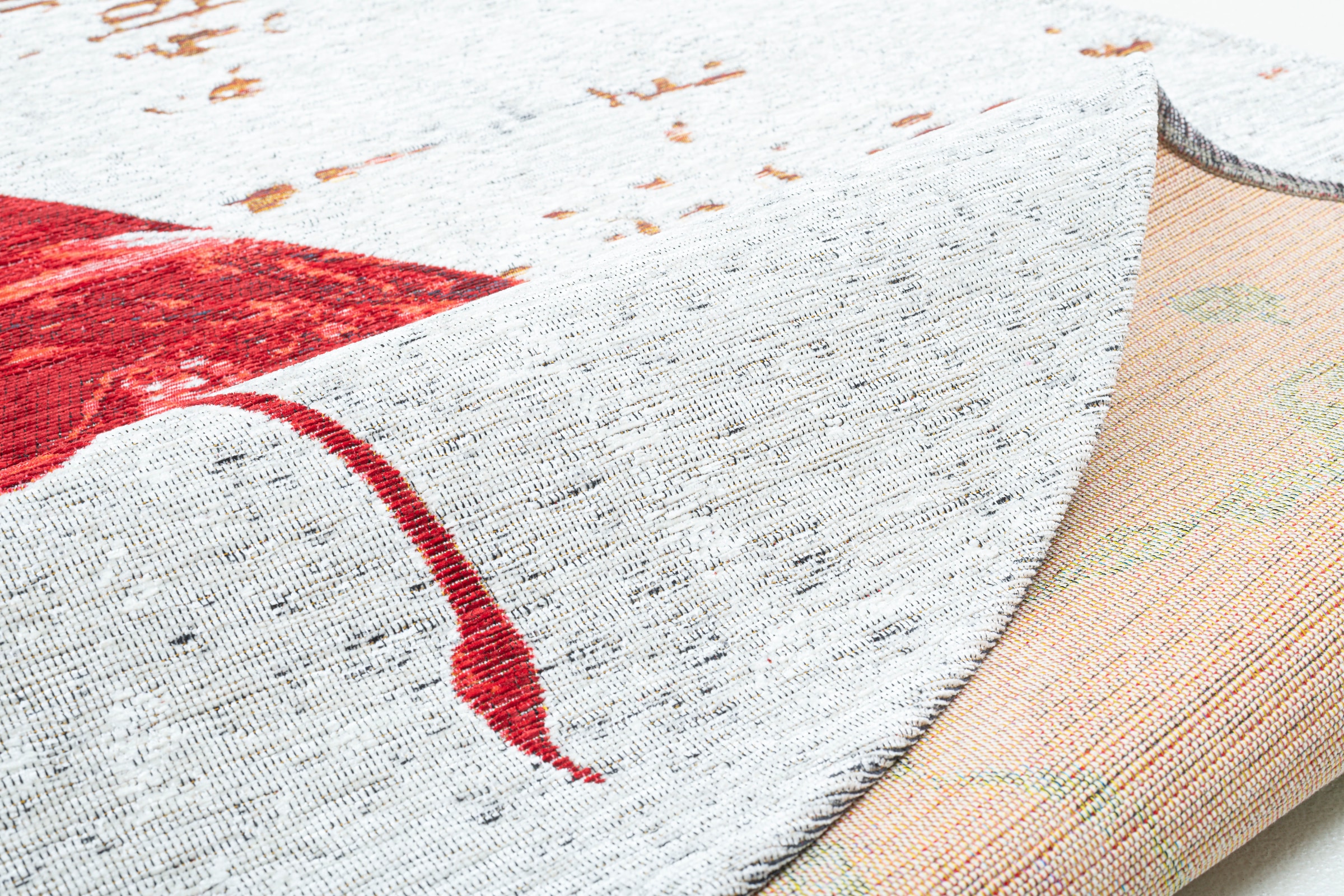 Sansibar Teppich »Keitum 014«, rund, 3 mm Höhe, Flachgewebe, modernes Design, Motiv Martiniglas