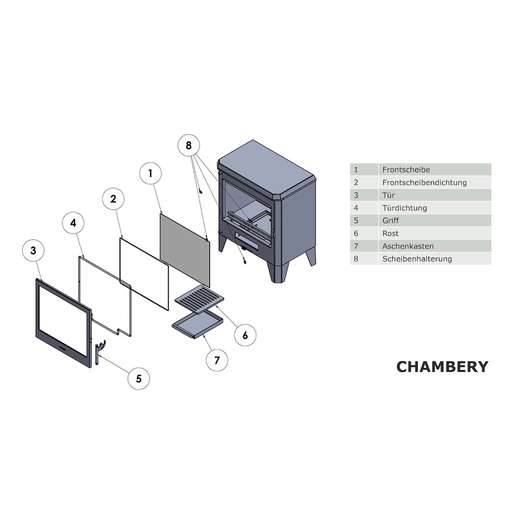 Panadero Kaminofen »Kaminofen Chambery Ecodesign«