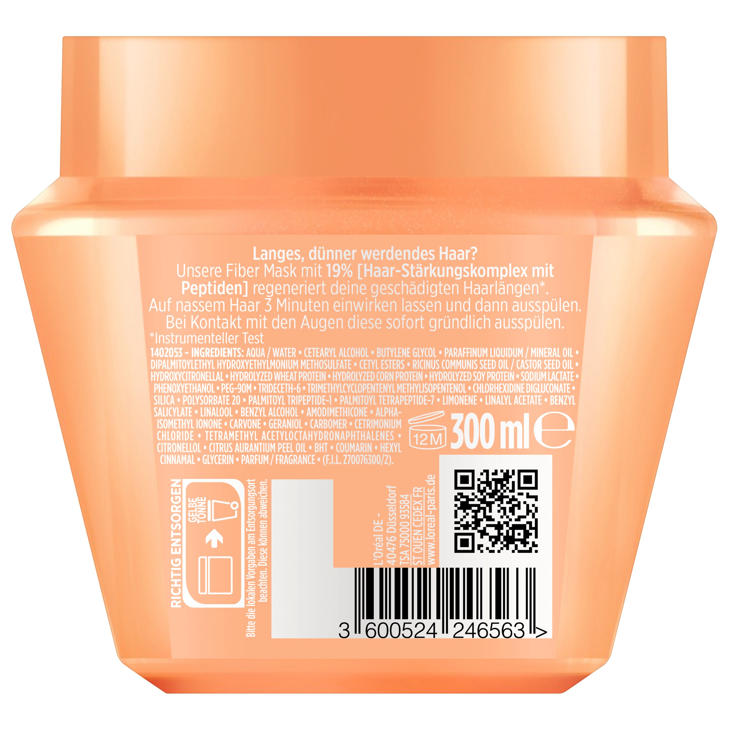 L'ORÉAL PARIS Haarmaske »ELVITAL DREAM LENGTH FIBER MASK« für langes, dünner werdendes Haar