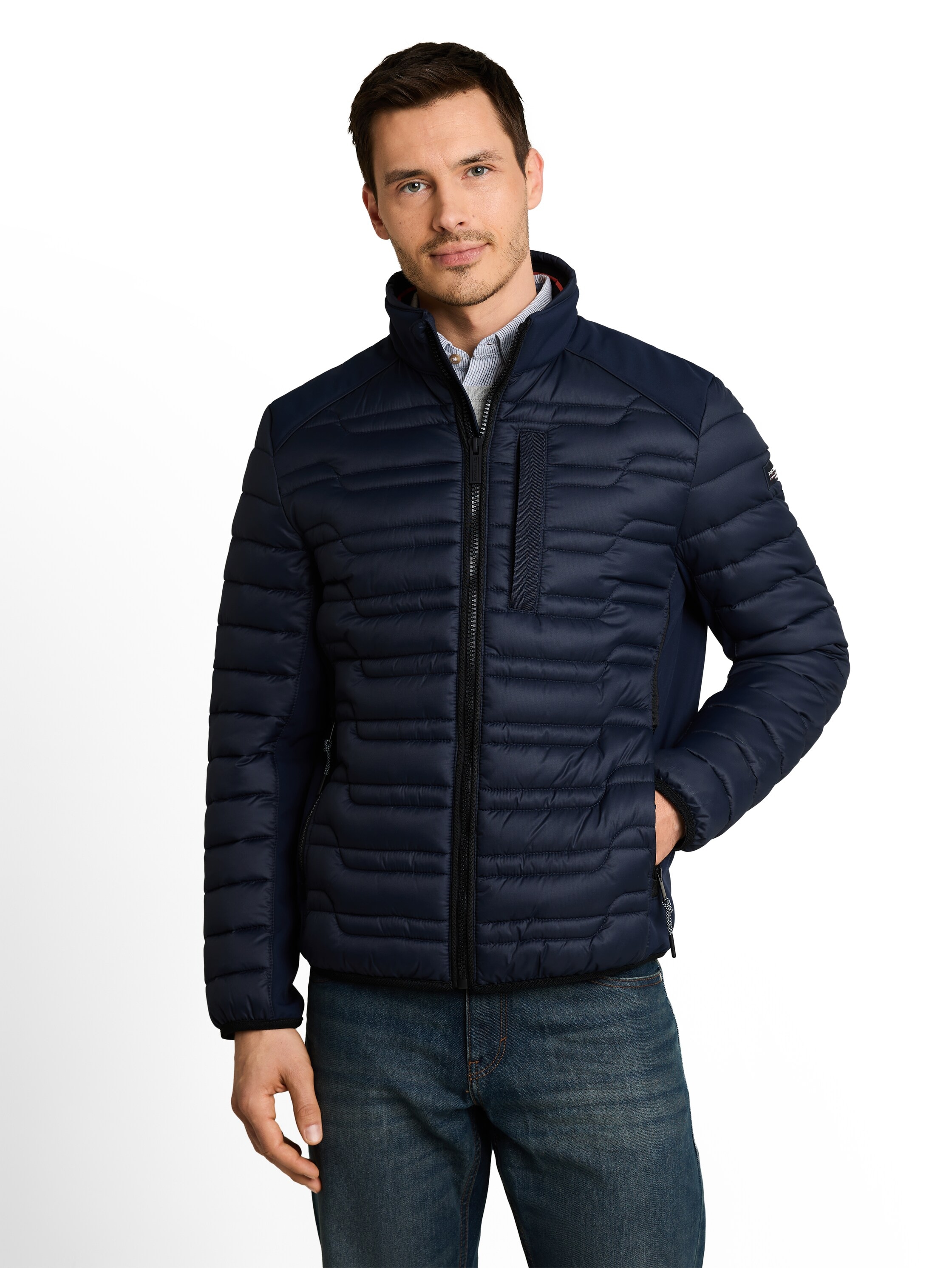 TOM TAILOR Steppjacke ohne Kapuze mit Stehkragen und Reißverschluss