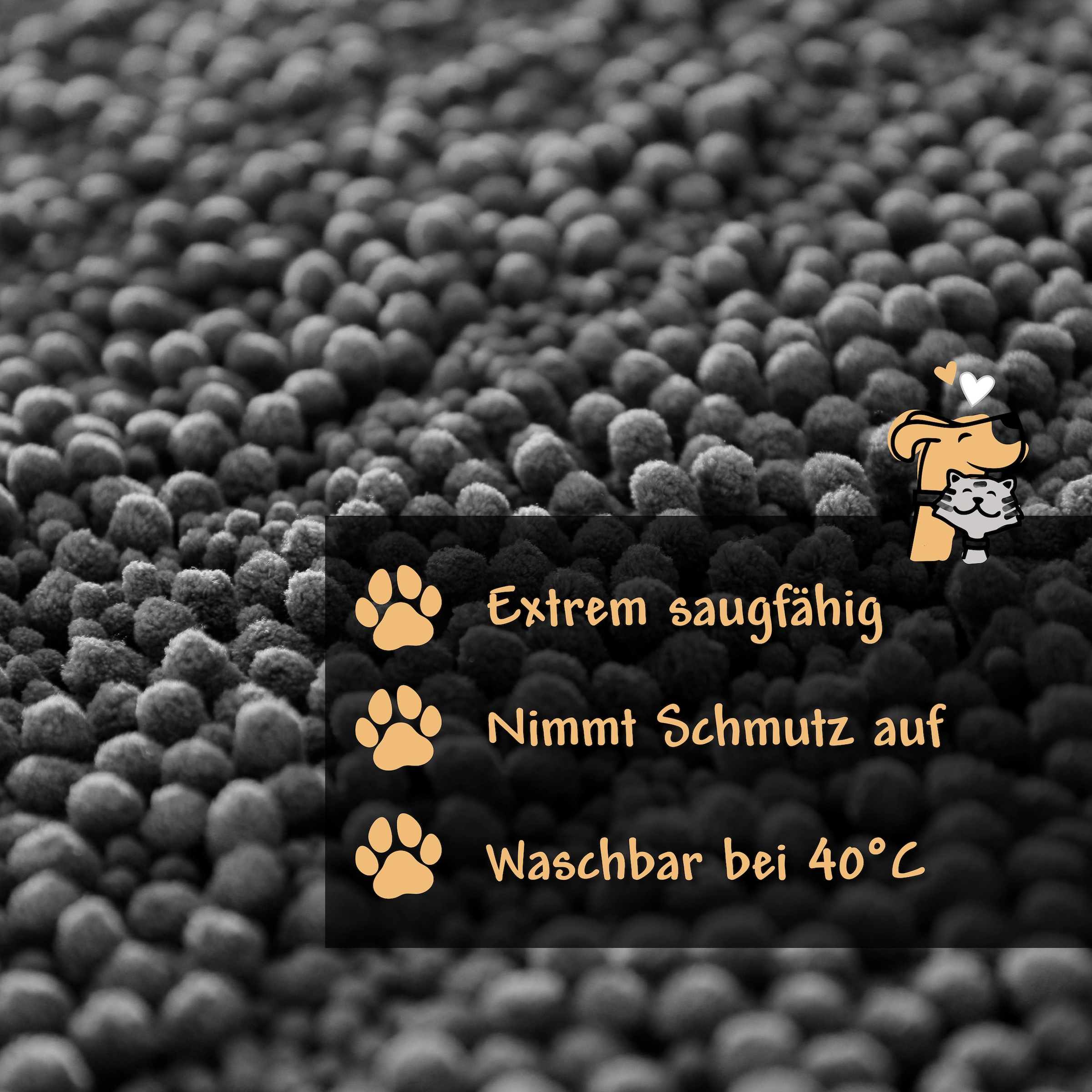 Wecon home Teppich »Cooper« rechteckig 22 mm Höhe Haustierteppich, rutschfest, waschbar, weicher Chenille Teppich
