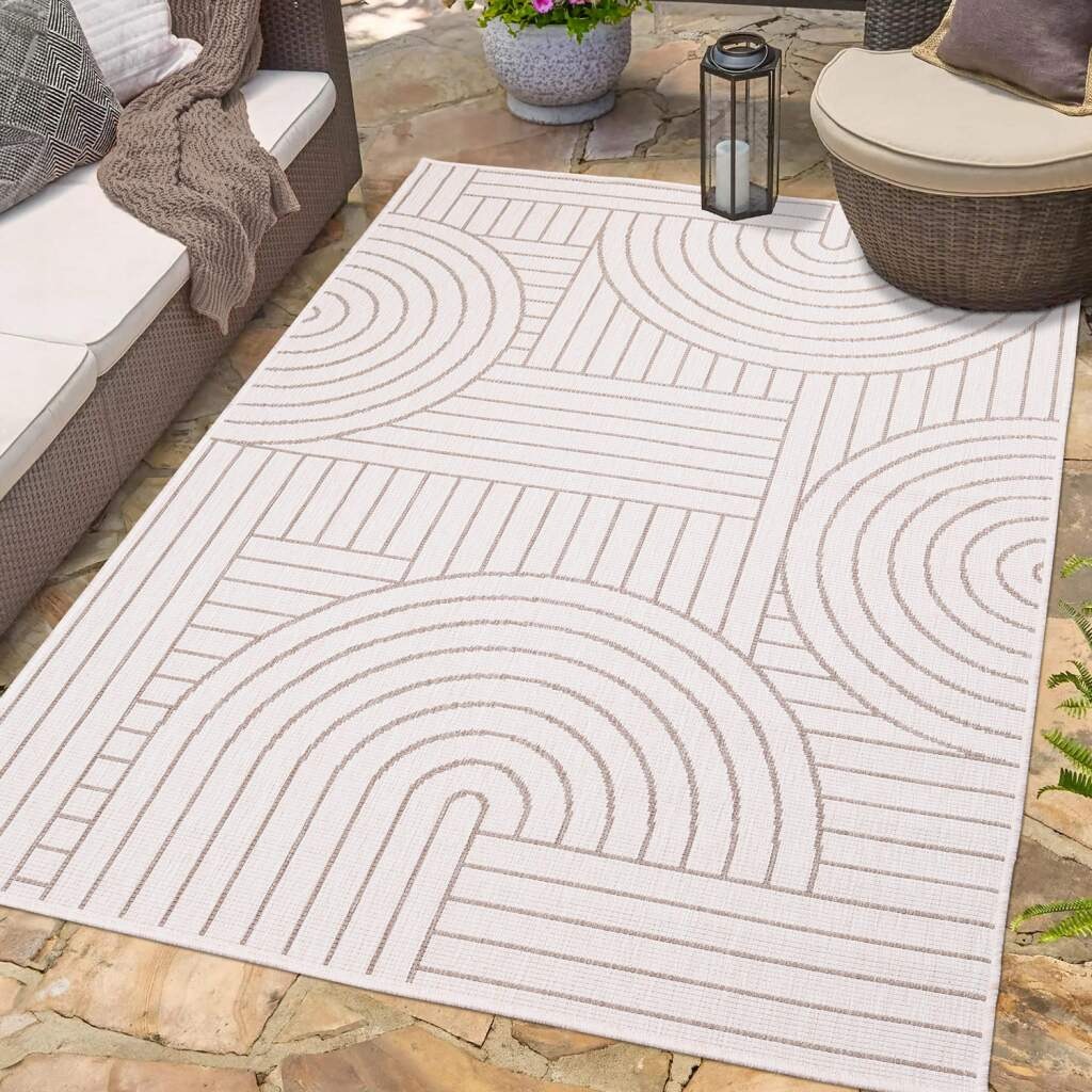 Carpet City Outdoorteppich »DUO RUG 5842«, rechteckig, 5 mm Höhe, Wendetepp günstig online kaufen