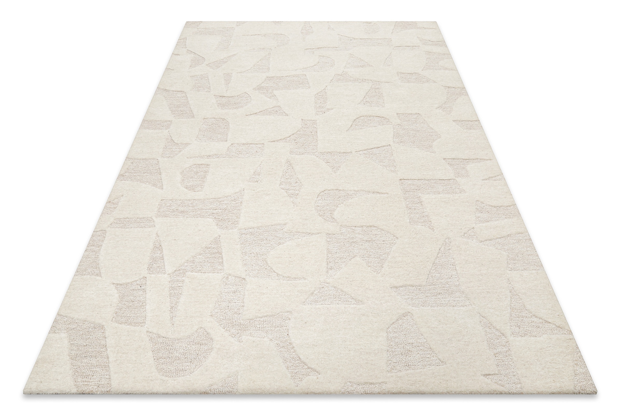 Wecon home Teppich »Ocean State«, rechteckig, 10 mm Höhe, handgefertigt, gemustert, pflegeleicht, Wolle, Wohnzimmer, Esszimmer