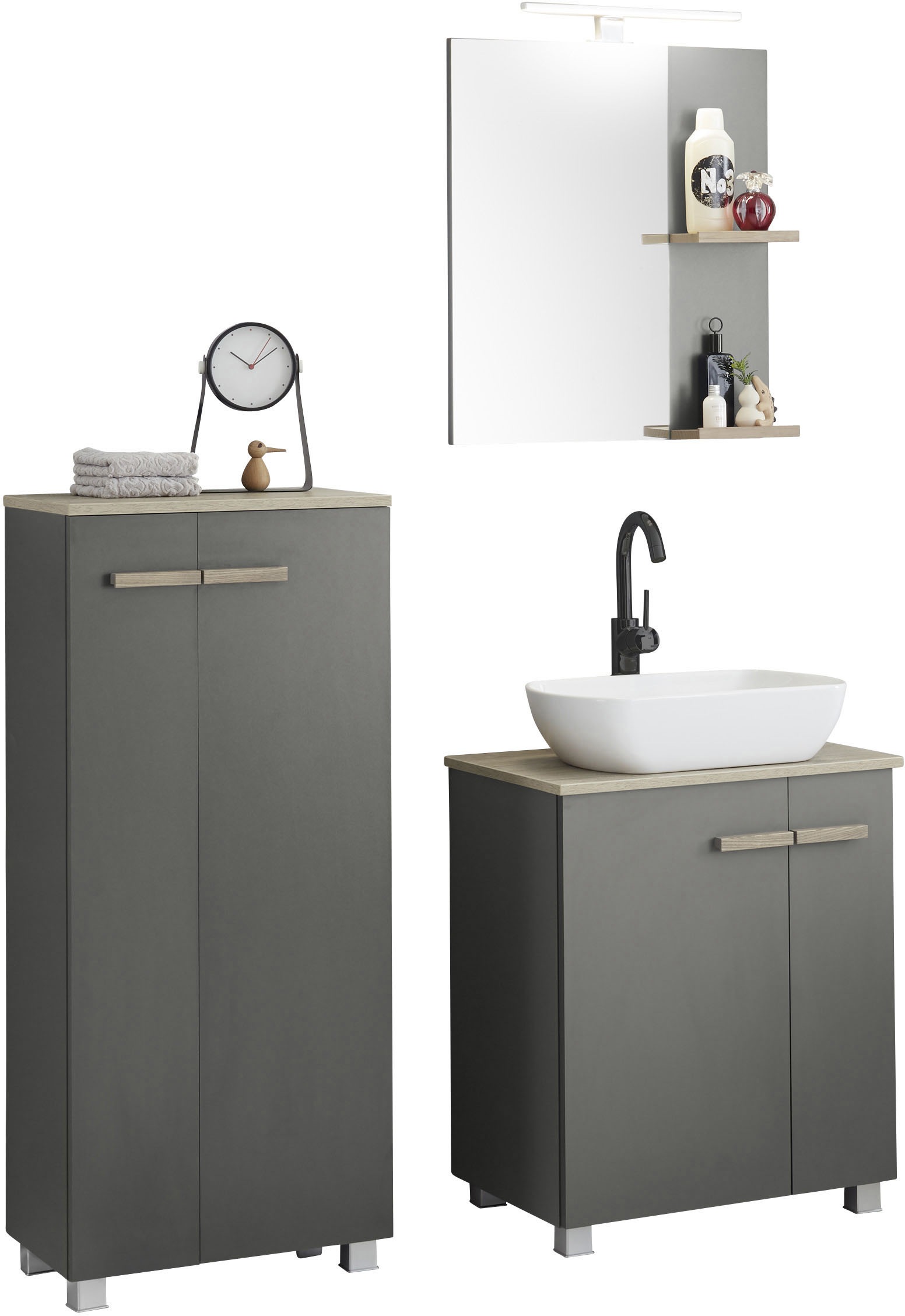 Places of Style Badmöbel-Set »SOLiD, Badmöbel-Set, Bad im modernen Design, günstig online kaufen