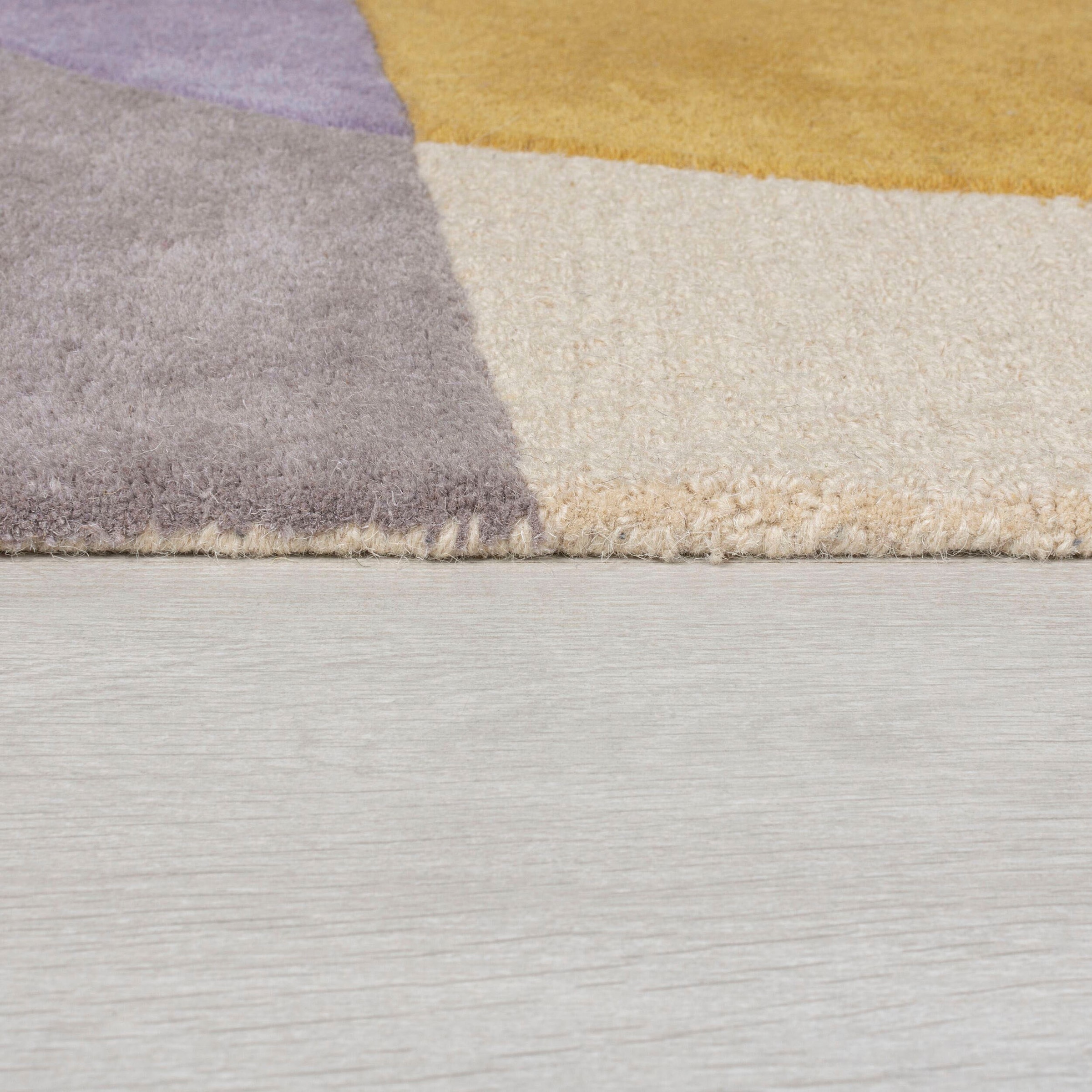 FLAIR RUGS Wollteppich »Glow, gemustert & modern«, rechteckig, 8 mm Höhe, fußbodenheizungsgeeignet, mit Hoch-Tief-Effekt