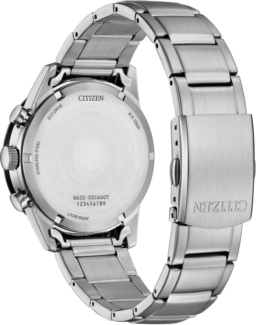 Citizen Chronograph Armbanduhr, Solar,Herrenuhr,Edelstahlarmband,analog,Tag,Stoppfunktion