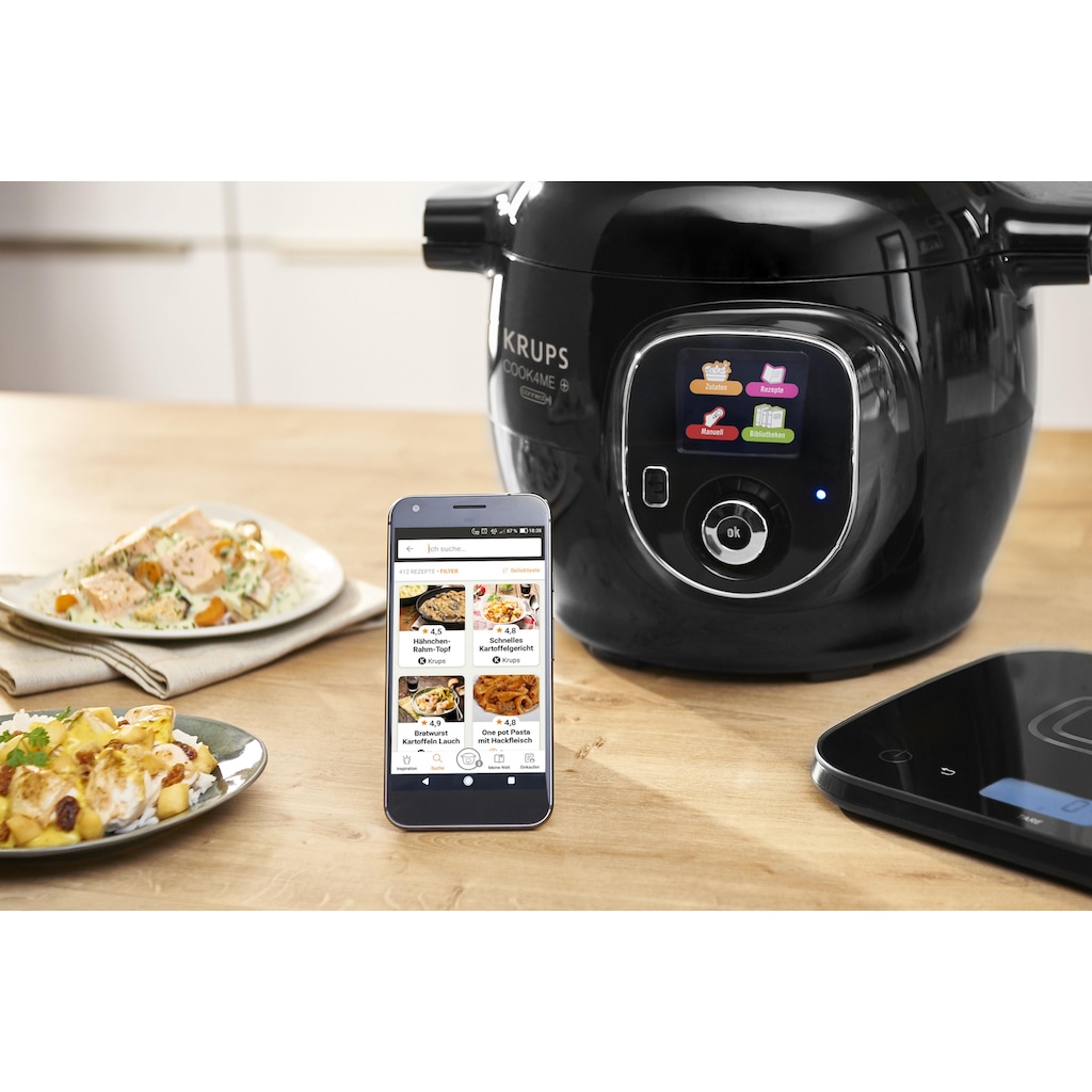 Krups Multikocher »CZ8568 Cook4Me+ Grameez«, vernetzte Waage, 300 Rezepte, 6 Programme, kompatibel mit Cook4Me-App