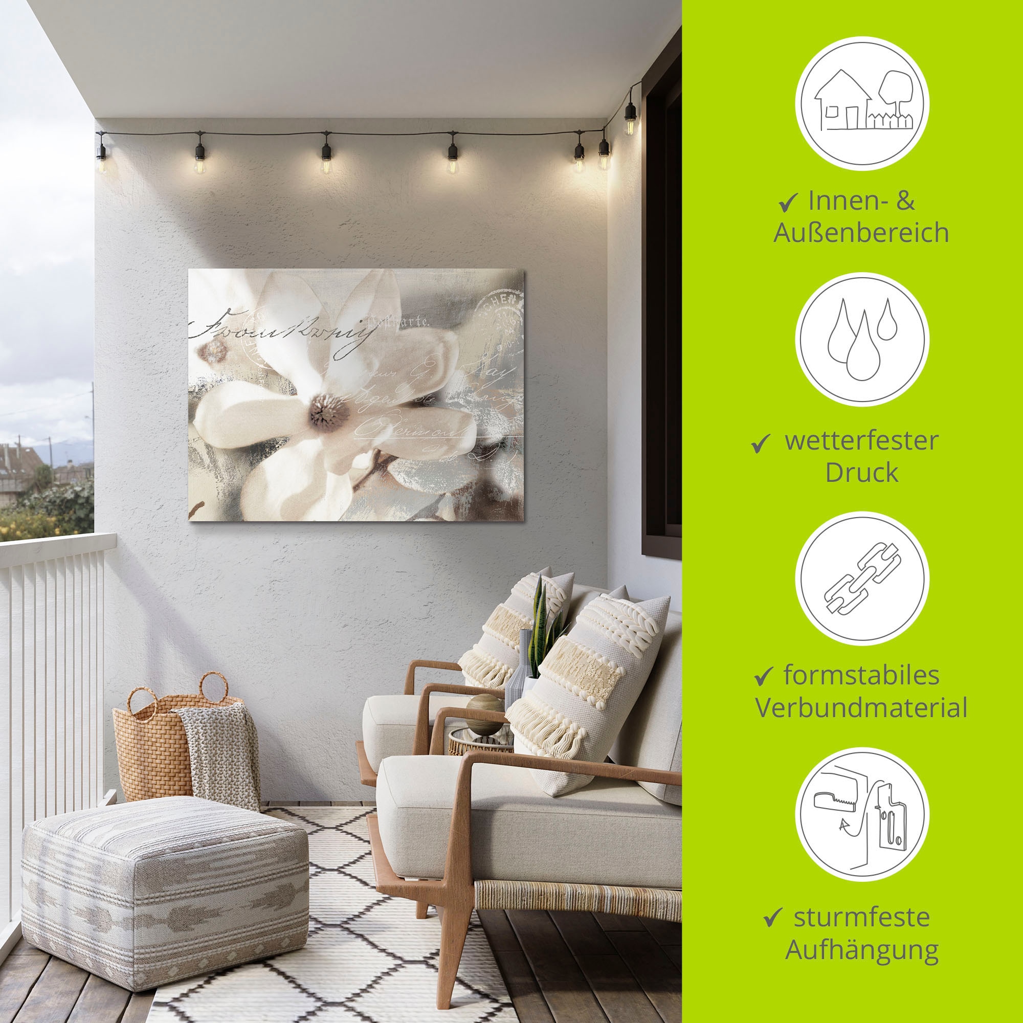 Artland Wandbild »Magnolie_Detail«, Blumenbilder, (1 St.), als Alubild, Outdoorbild, Leinwandbild, Poster, Wandaufkleber