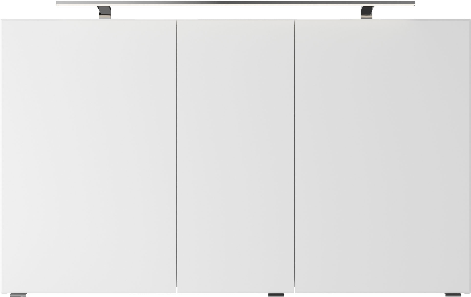 Saphir Badmöbel-Set »Serie 4035 2-teilig, Keramik-Doppelwaschtisch mit LED-Spiegelschrank« Set, 