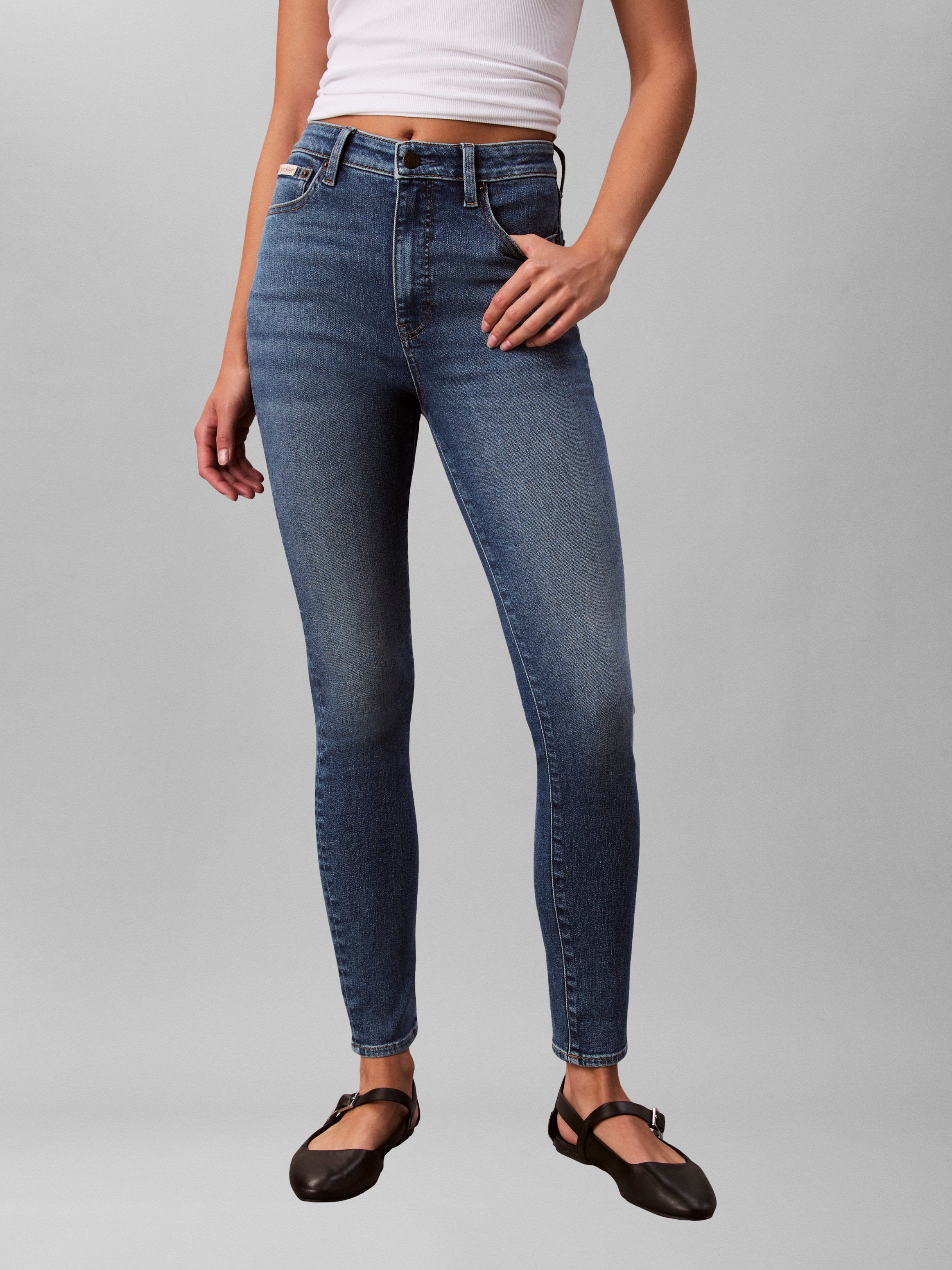 Calvin Klein Jeans High-waist-Jeans skinny fit, used washed