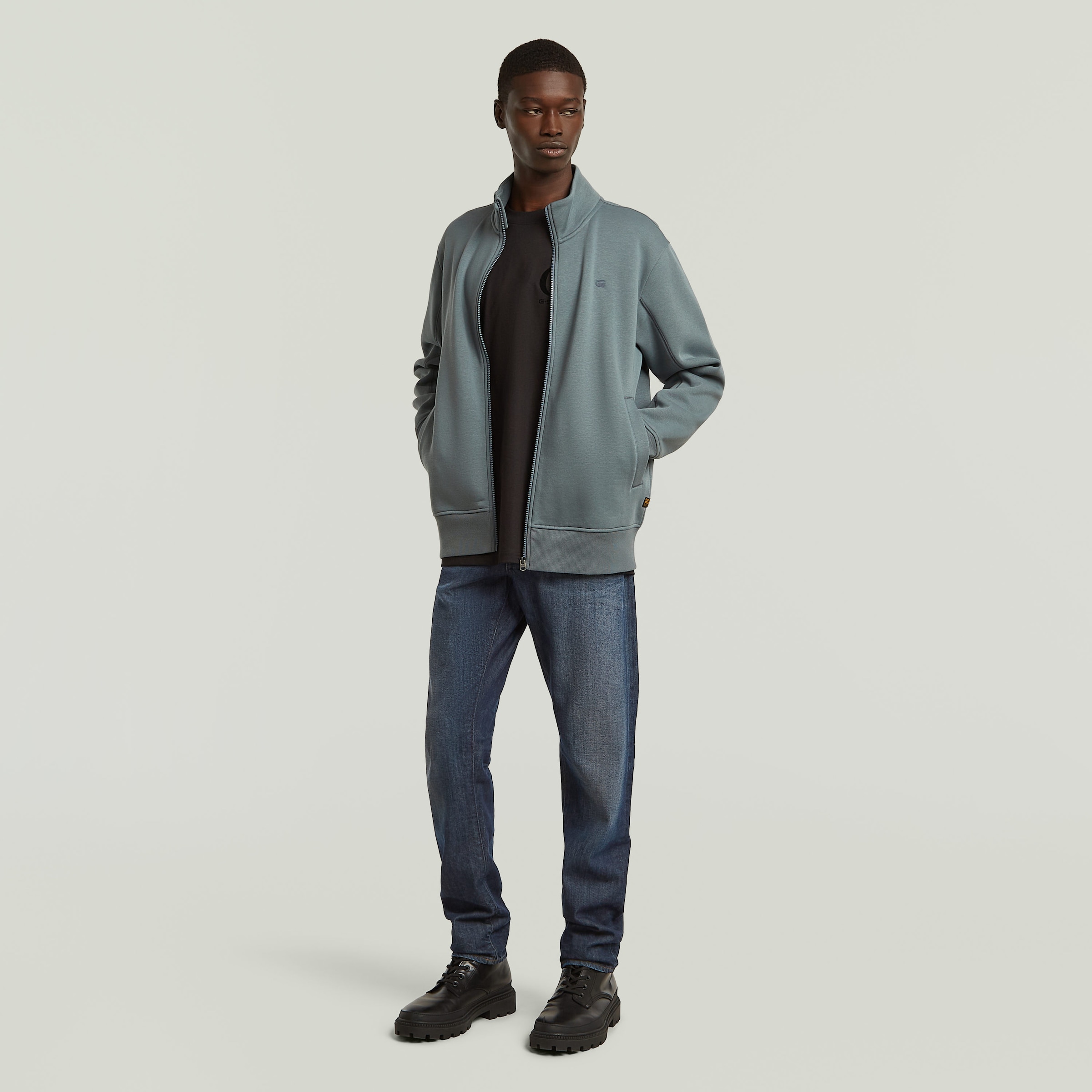 G-STAR Sweatjacke mit Logostickerei auf der Brust