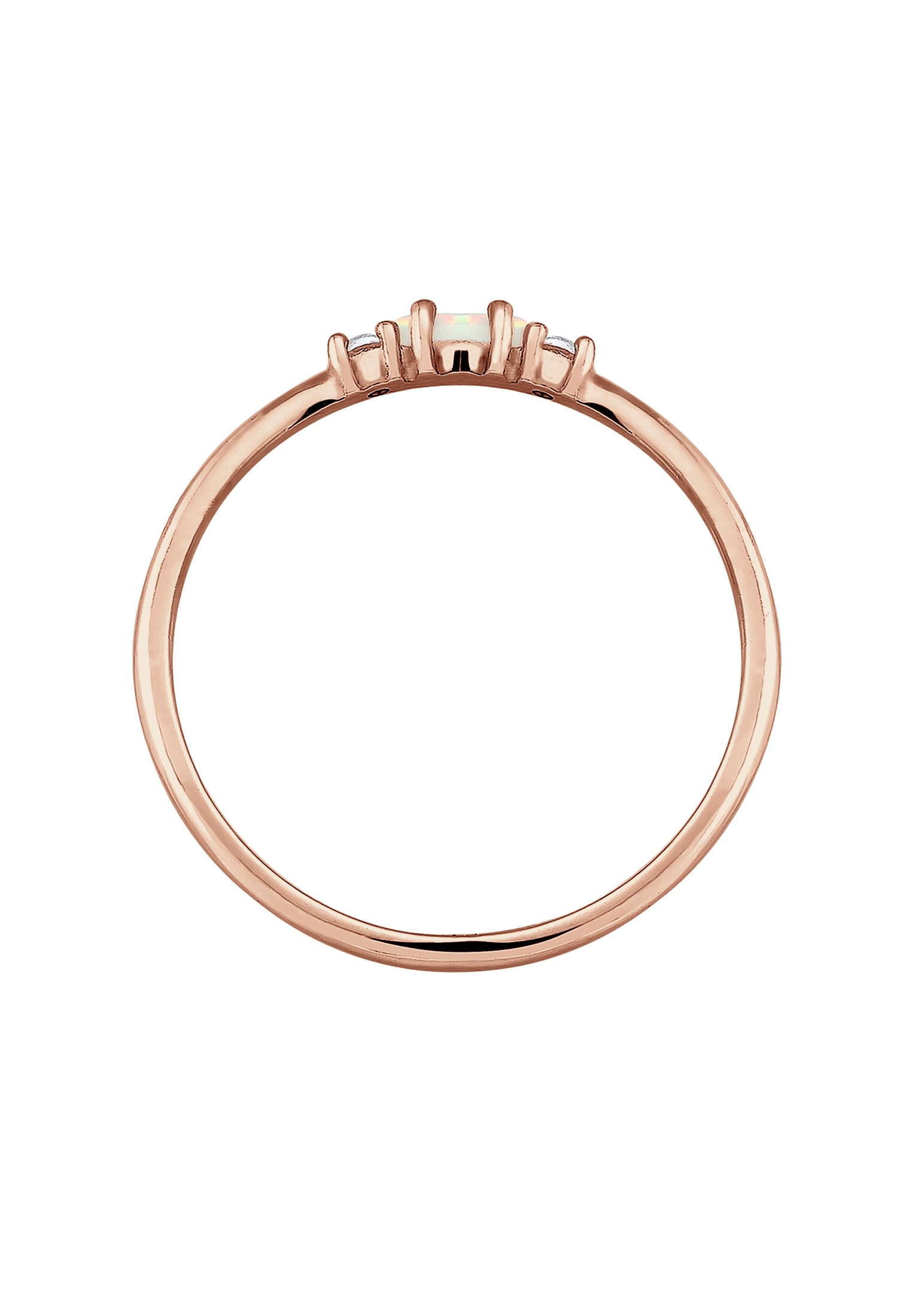 Elli Fingerring »Opal Marquise und Zirkonia 925 Sterling Silber«