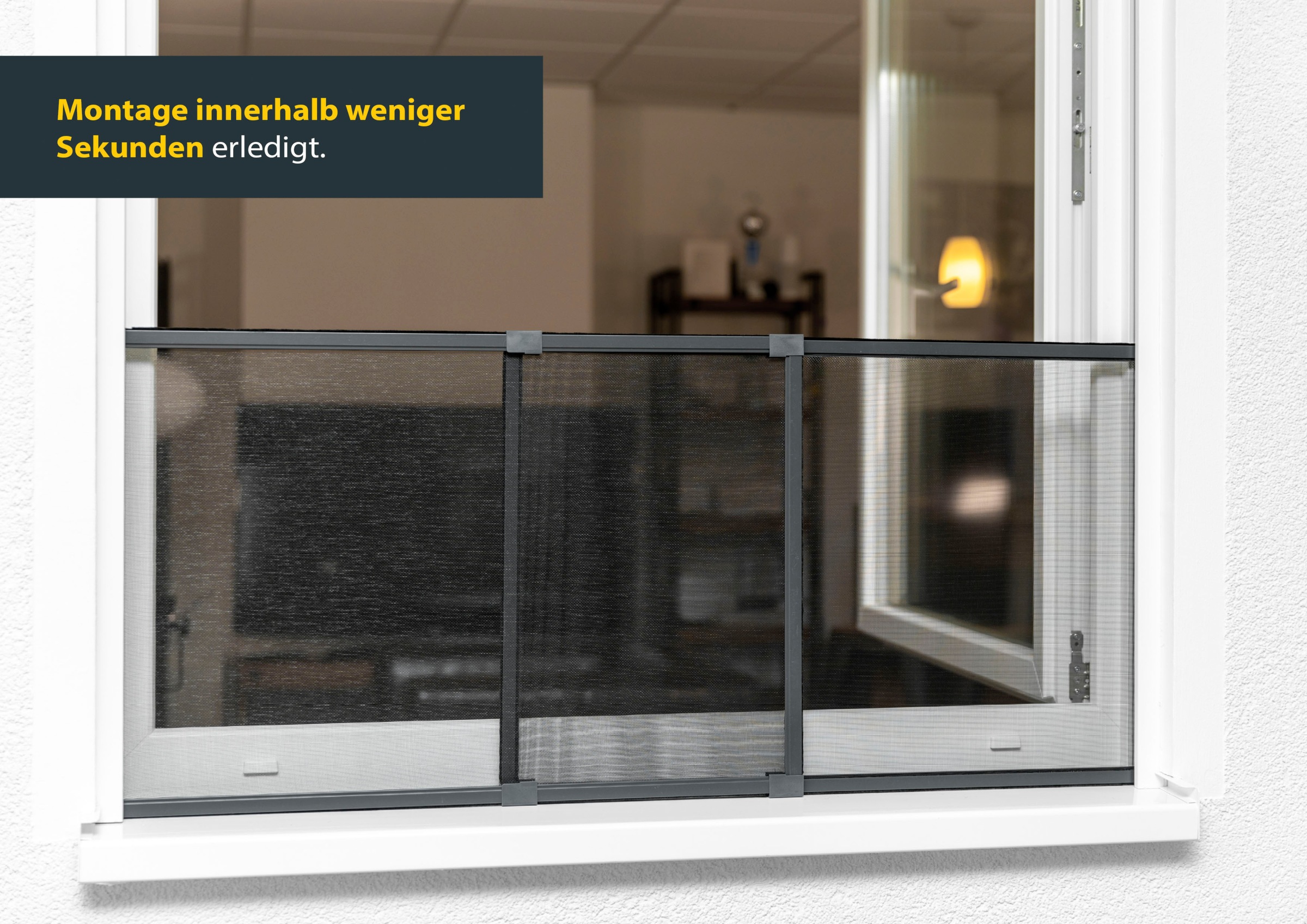 SCHELLENBERG Insektenschutz-Fensterrahmen »ausziehbares Fliegengitter Schiebefenster mit Rahmen«, 50 x 75 - 142 cm oder 75 x 100 -193 cm, weiß und anthrazit