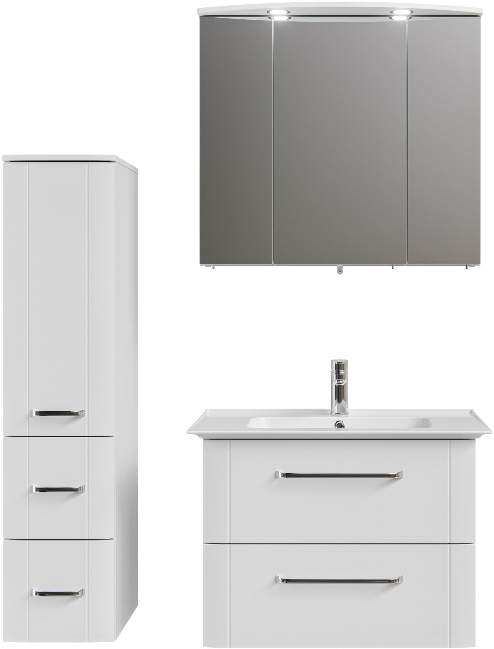 Saphir Badmöbel-Set »Serie 3006 3-teilig Keramik-Waschtisch mit Spiegelschr günstig online kaufen