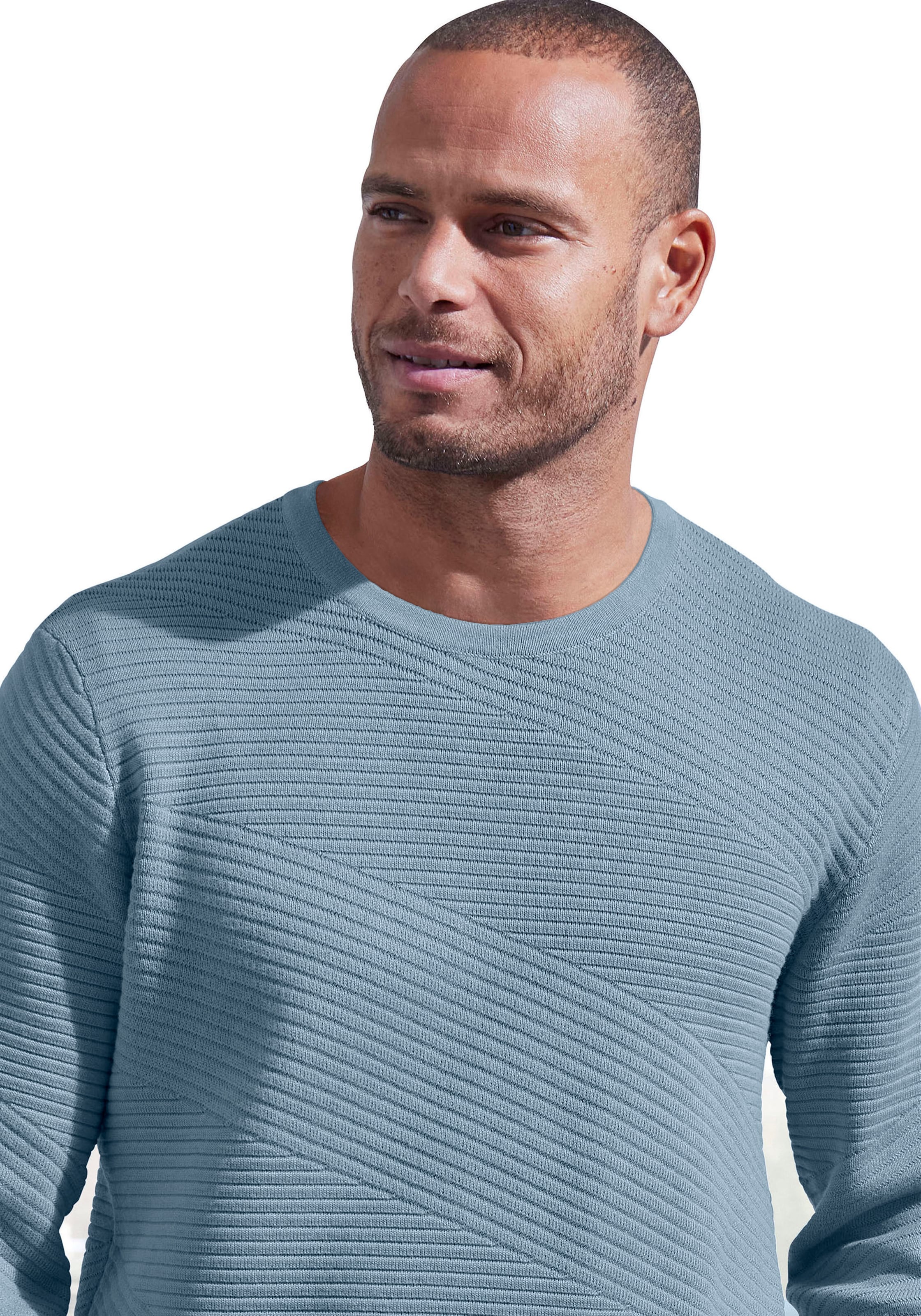 John Devin Strickpullover, Pullover aus weichem Strukturstrick
