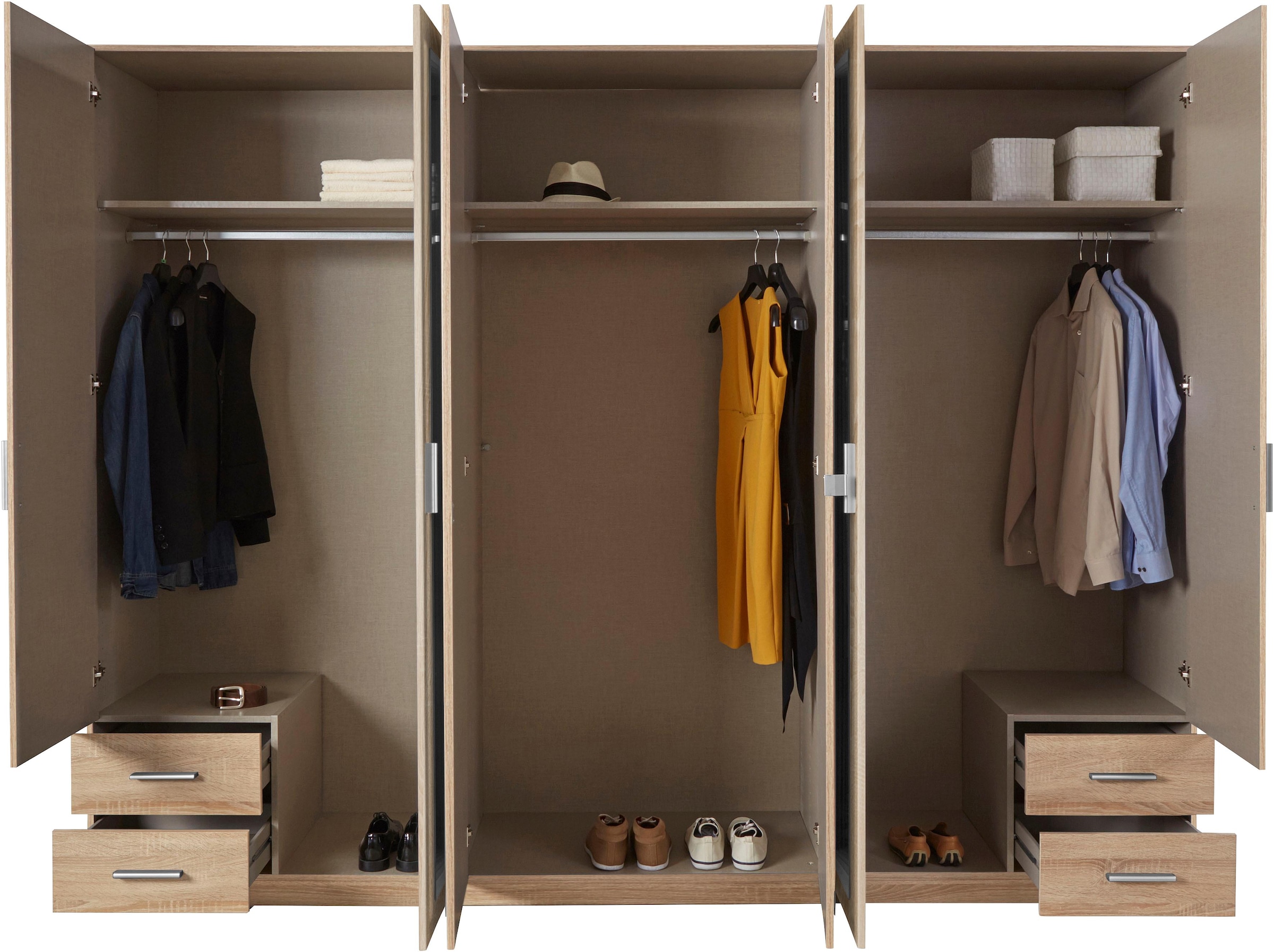 rauch Drehtürenschrank »Flexx«, mit 4 Schubkästen