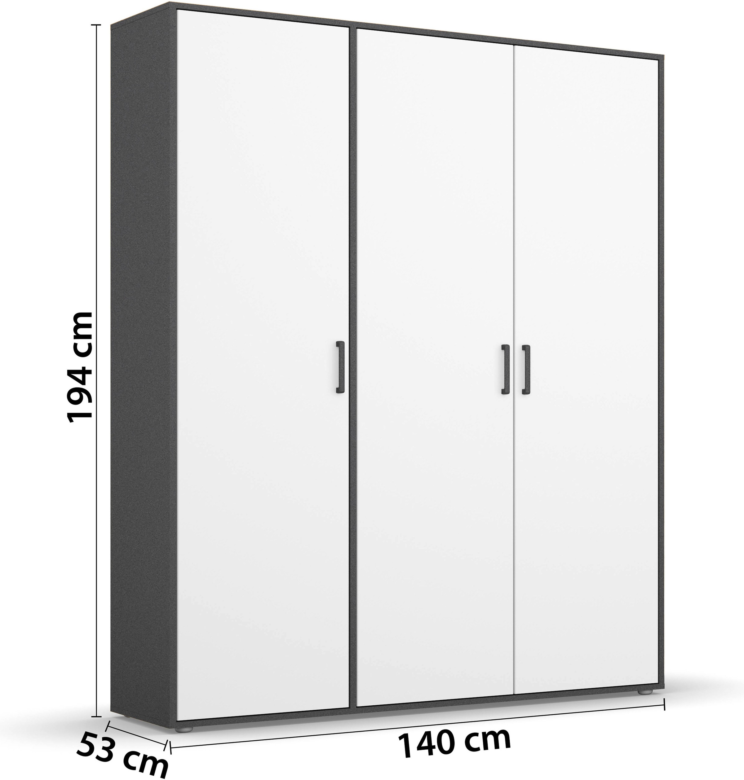 rauch Kleiderschrank »VOYAGER Otto´s Choice Garderobe Wäscheschrank TOPSELLER Schlafzimmer«, (in 3 verschiedenen Ausstattungen BASIC/CLASSIC/PREMIUM), Schrank mit modernen Griffen in viel Stauraum MADE IN GERMANY
