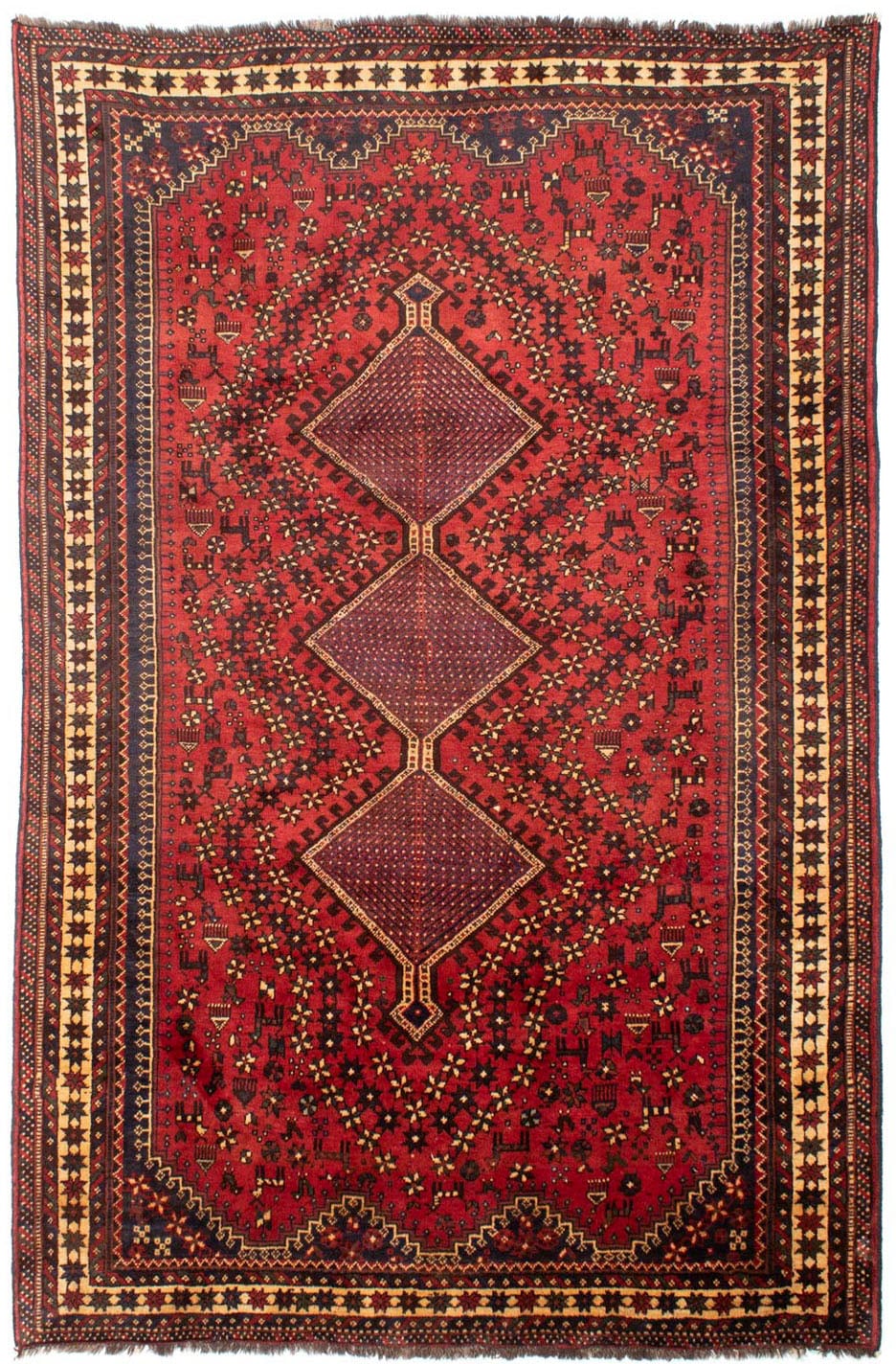 morgenland Wollteppich »Shiraz Medaillon Rosso 290 x 205 cm«, rechteckig, 1 günstig online kaufen