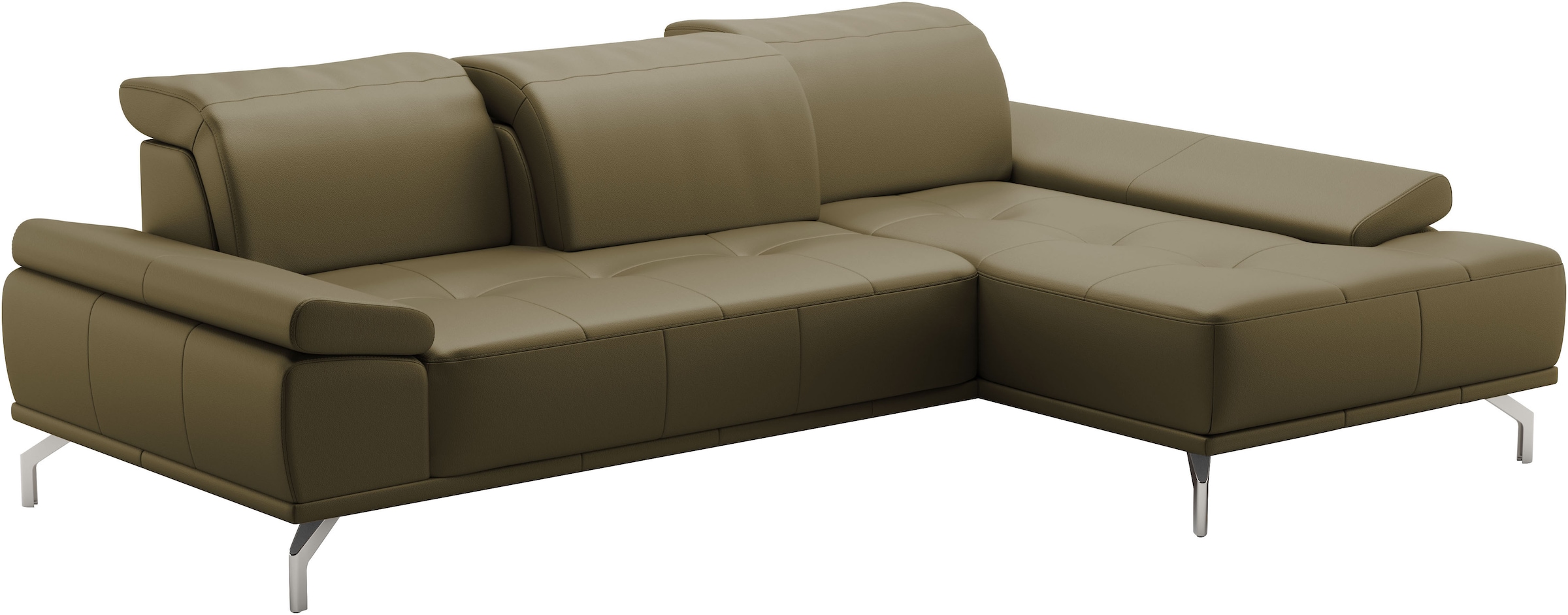Places of Style Ecksofa »Caluna«, Inkl.Sitztiefenverstellung, wahlweise mit Kopf- und Armteilverstellung