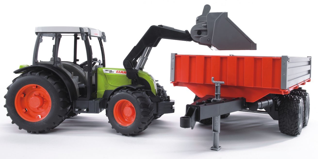 Bruder® Spielzeug-Traktor »Claas Nectis 267 F Frontlader mit Bordwandkipper (02112)«, Made in Europe