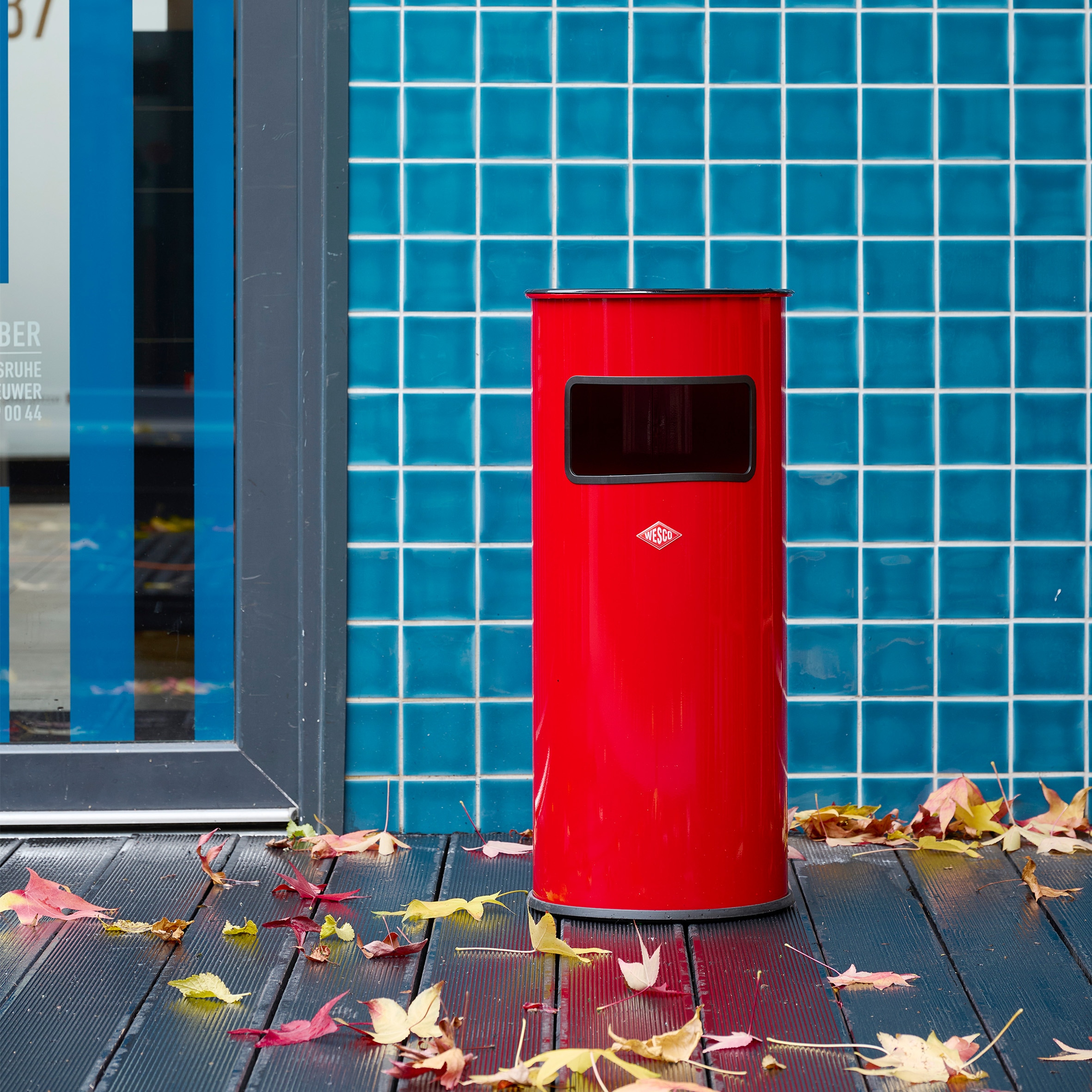 WESCO Aschenbecher 1 Behälter Standascher mit Sieb, 24 Liter