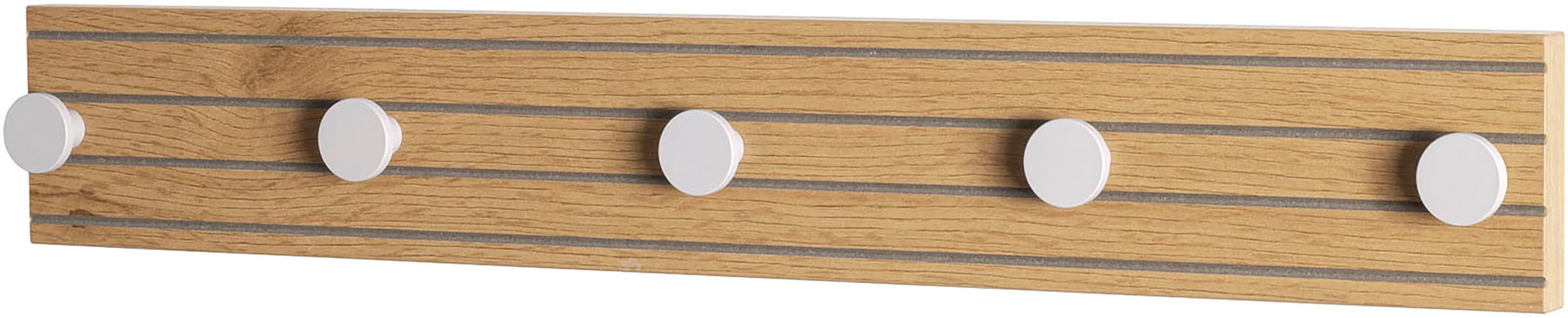 HAKU Wandgarderobe »Flurgarderobe, Garderobe, Garderobenhaken, Garderobenleiste,« 1 Stk. tlg. rechteckig - aus MDF Braun - B/T/H 60/4/9 cm