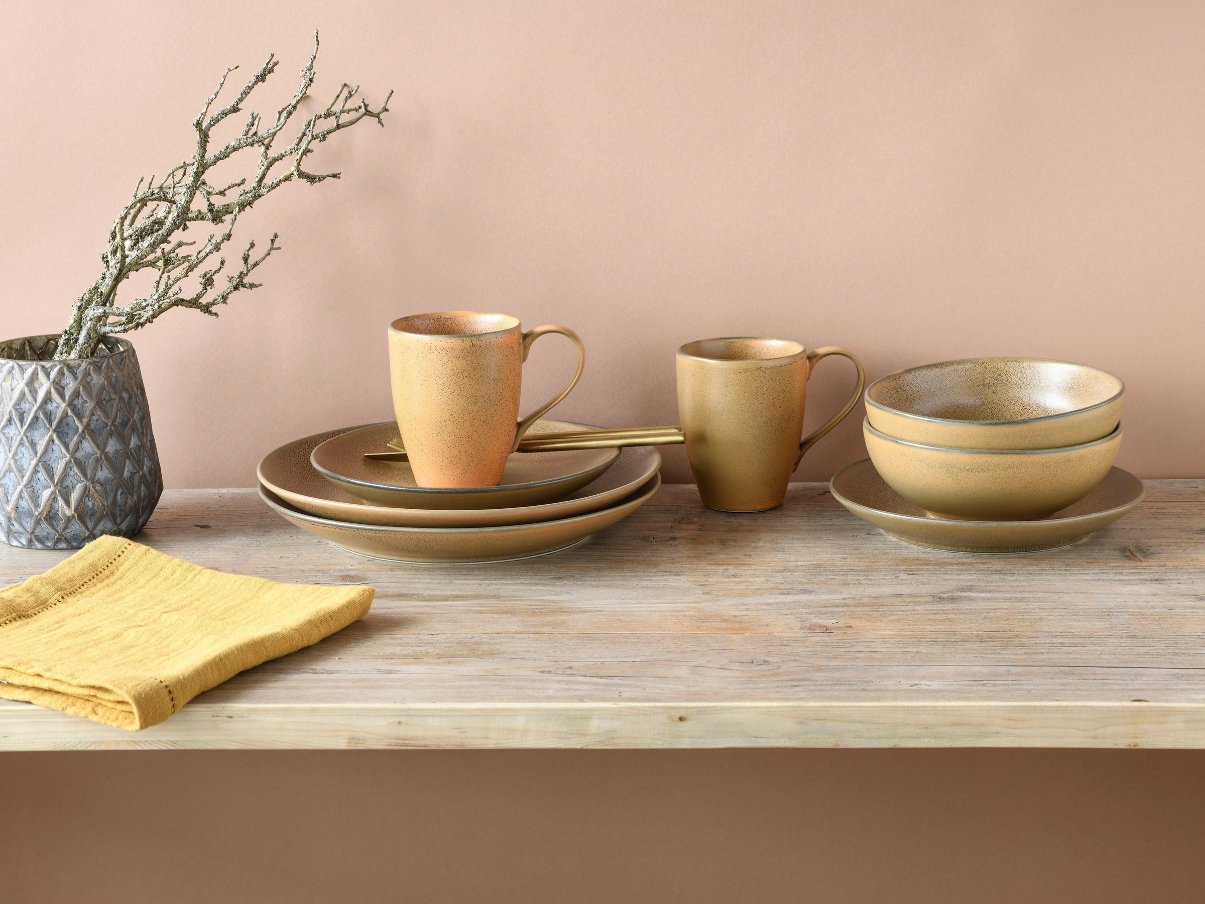 CreaTable Kombiservice »Sierra Nevada« reaktive Spezialglasur, jedes Stück günstig online kaufen