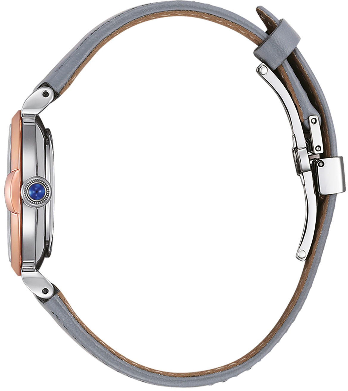 Citizen Solaruhr, Armbanduhr, Damenuhr, Lederarmband, Saphirglas