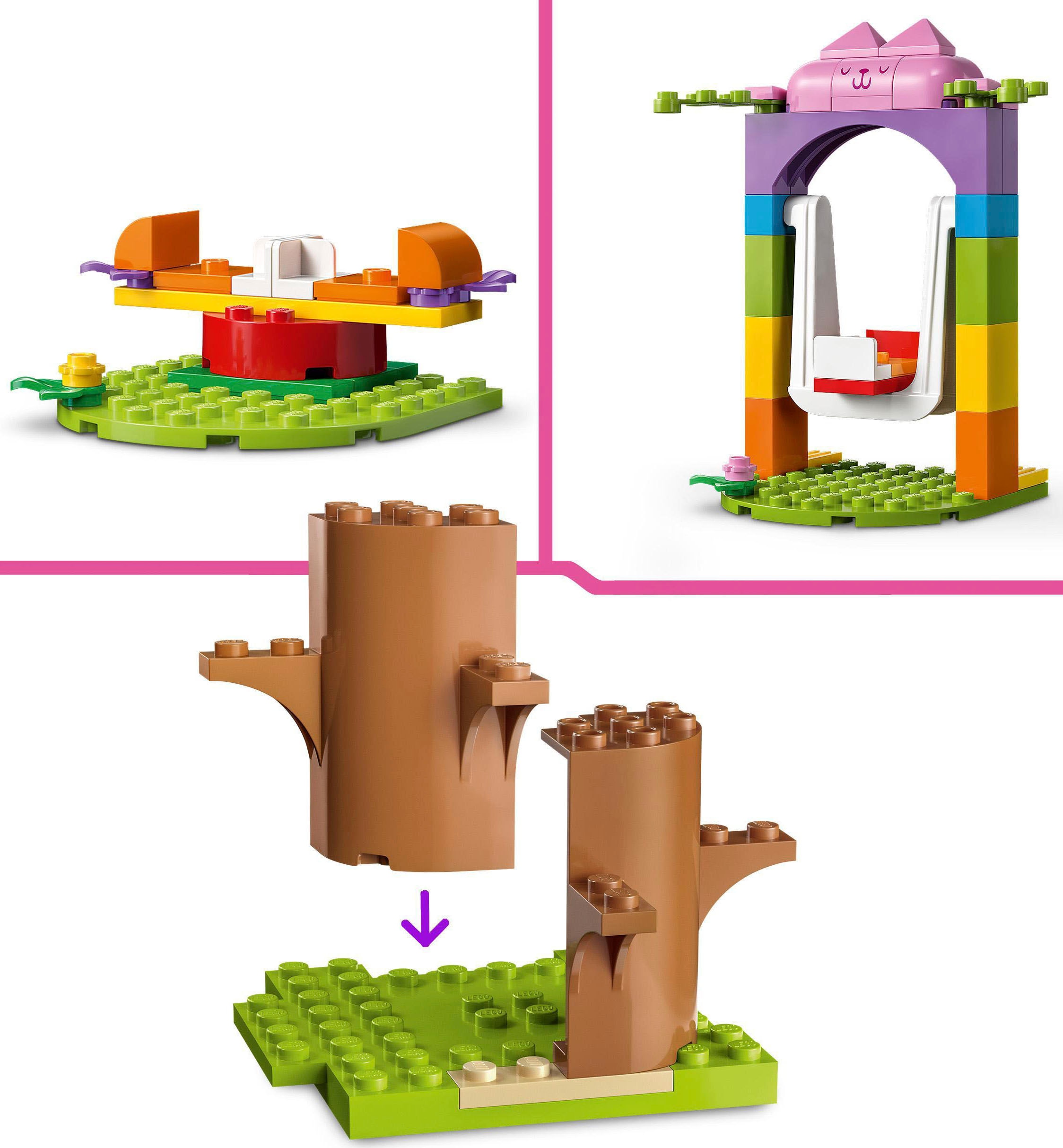 LEGO® Konstruktionsspielsteine »Kitty Fees Gartenparty (10787), LEGO® Gabby's Dollhouse«, (130 St.), Made in Europe