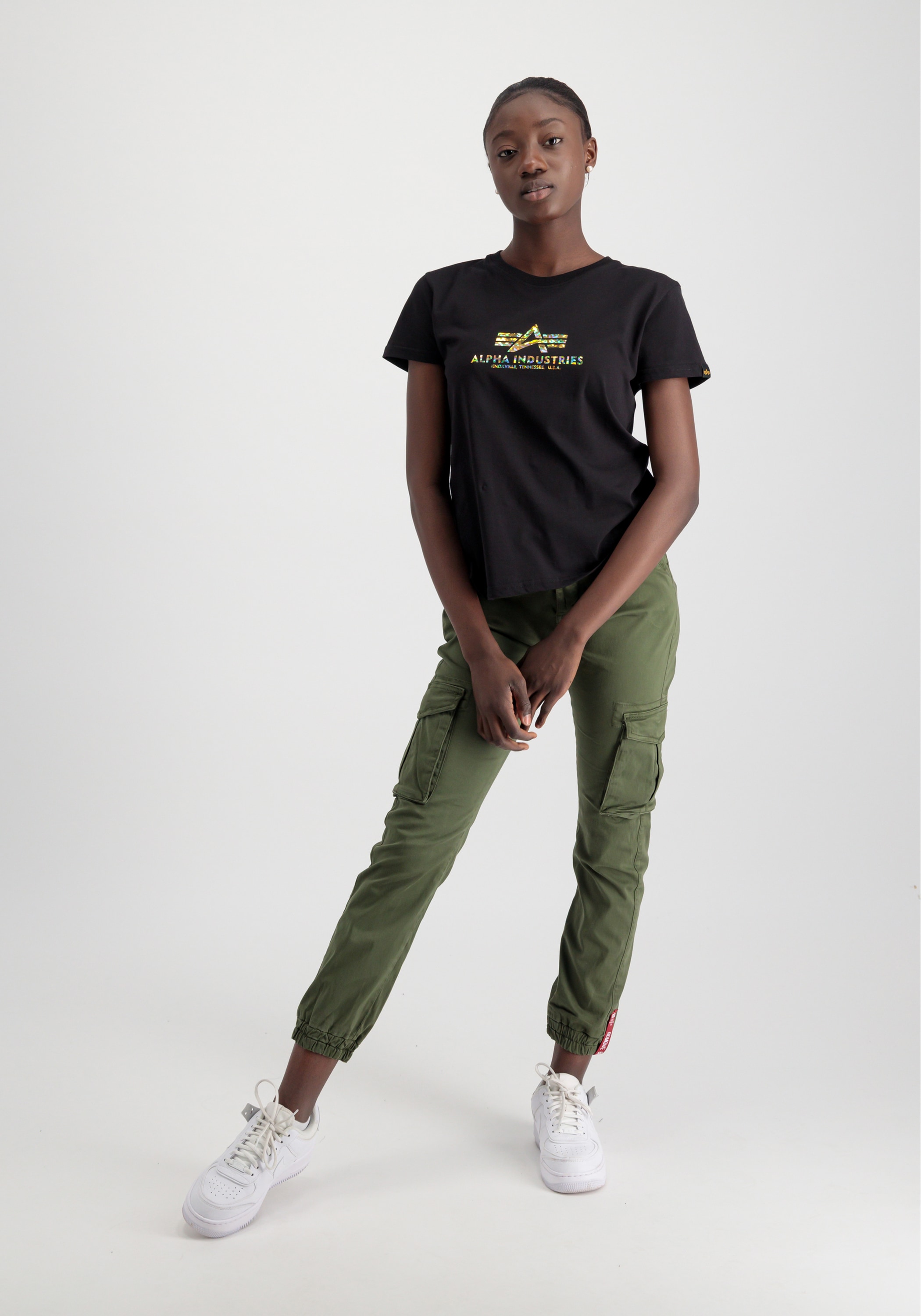 Alpha Industries T-Shirt »Alpha Industries Women - T-Shirts New Basic T Hol. Print Wmn«