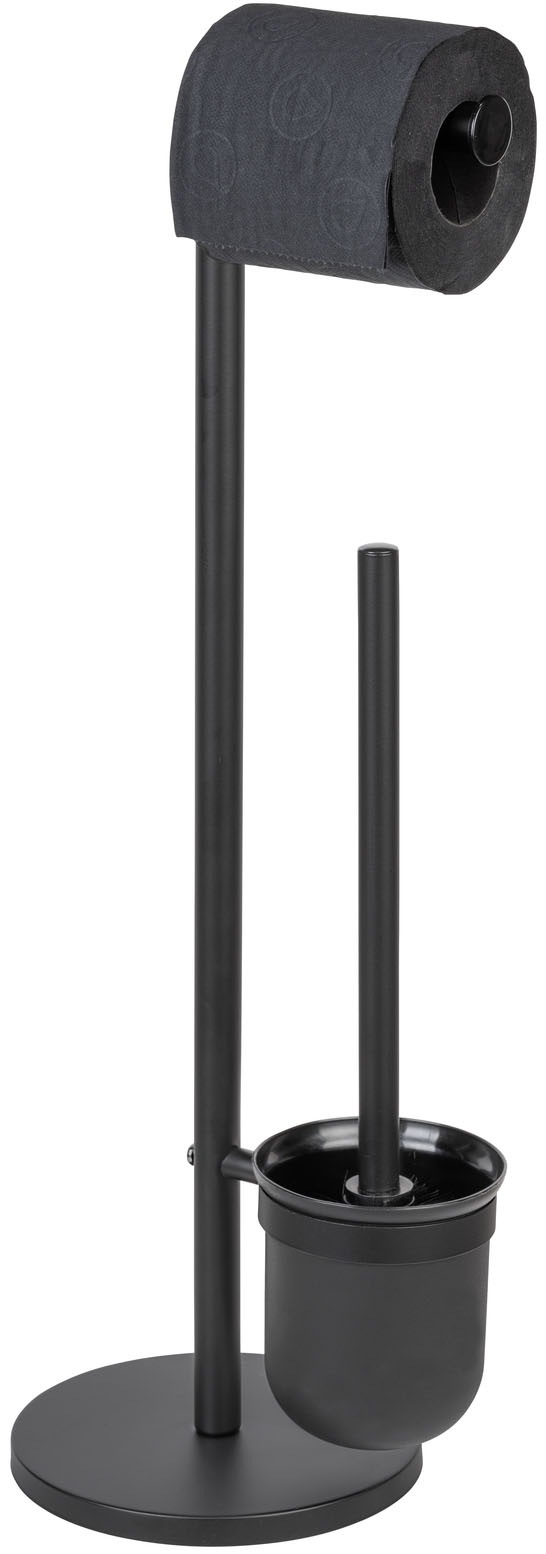 WENKO WC-Garnitur »Parus« aus Stahl Toilettenpapierhalter mit  WC-Bürstenhalter und WC-Bürste, freistehend