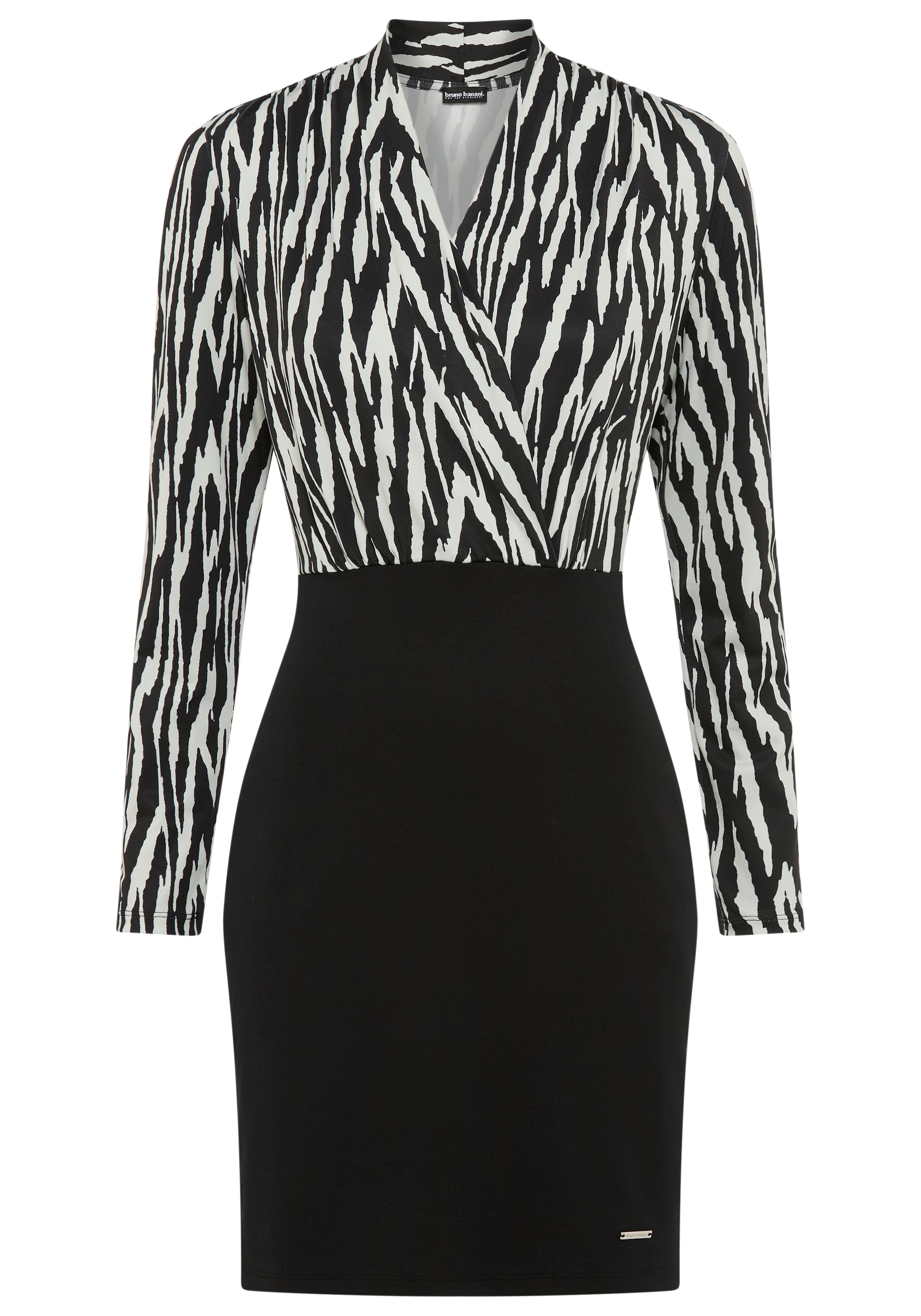 Bruno Banani Jerseykleid, mit eleganter Wickeloptik und Print - NEUE KOLLEKTION