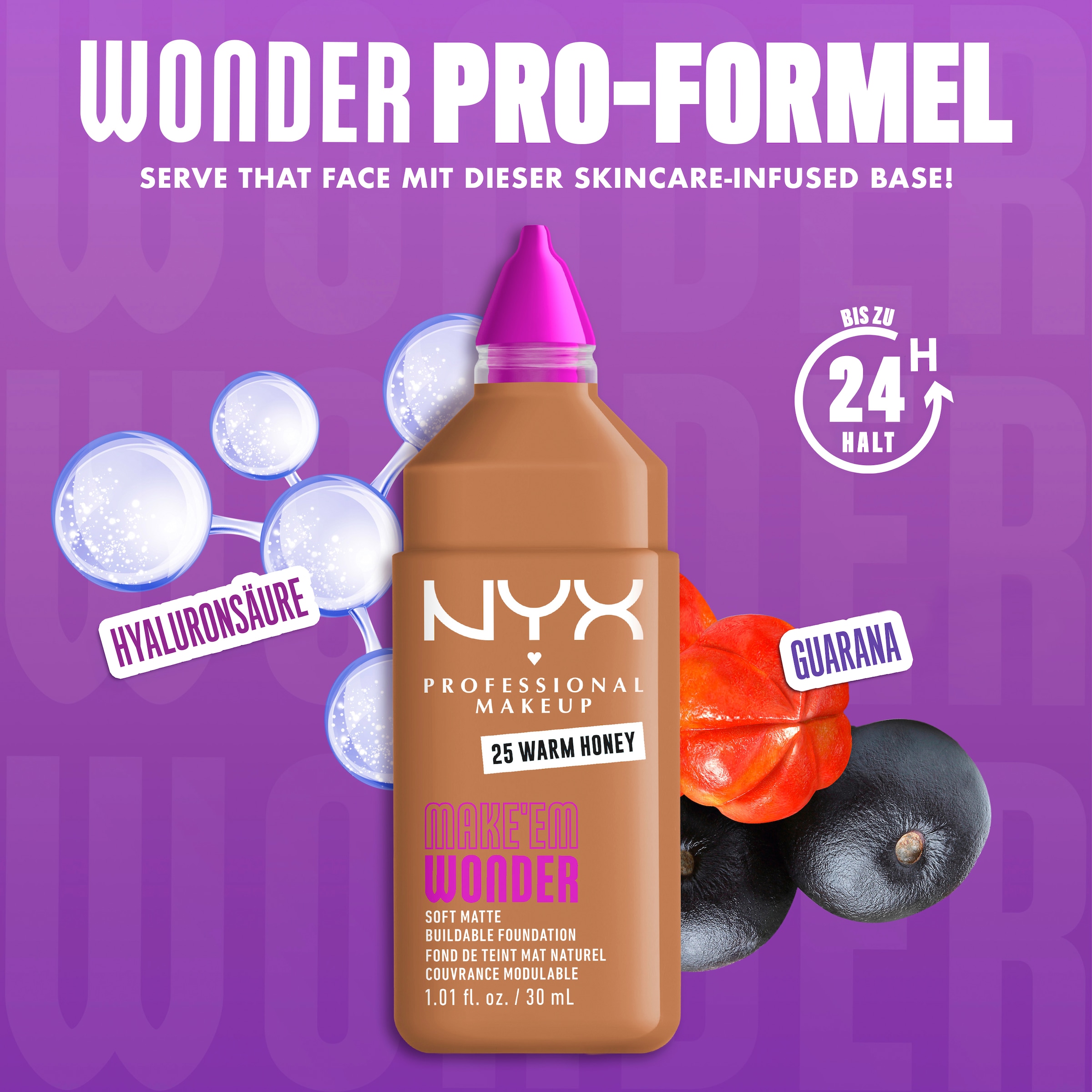 NYX PROFESSIONAL MAKEUP Foundation »MAKE 'EM WONDER FOUNDATION« perfekter No-Makeup-Makeup-Look bis zum Full Glam