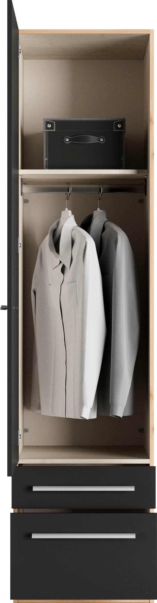 priess Kleiderschrank »Schrank Garderobe Wäscheschrank Barcelona in 5 Breiten«, viel Stauraum, geräumige Schubkästen, mit Spiegel, MADE IN GERMANY