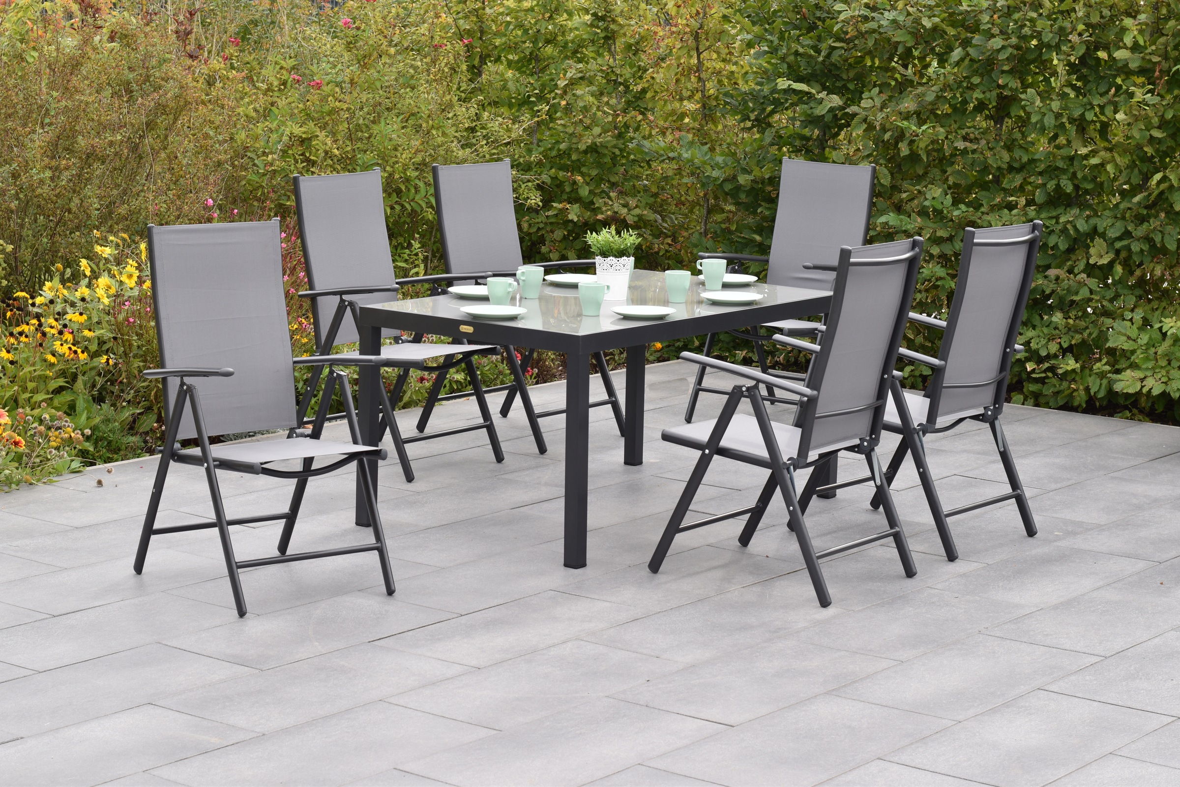 MERXX Garten-Essgruppe »»Amalfi«« Set, 5-fach verstellbare Rückenlehne, 7 S günstig online kaufen