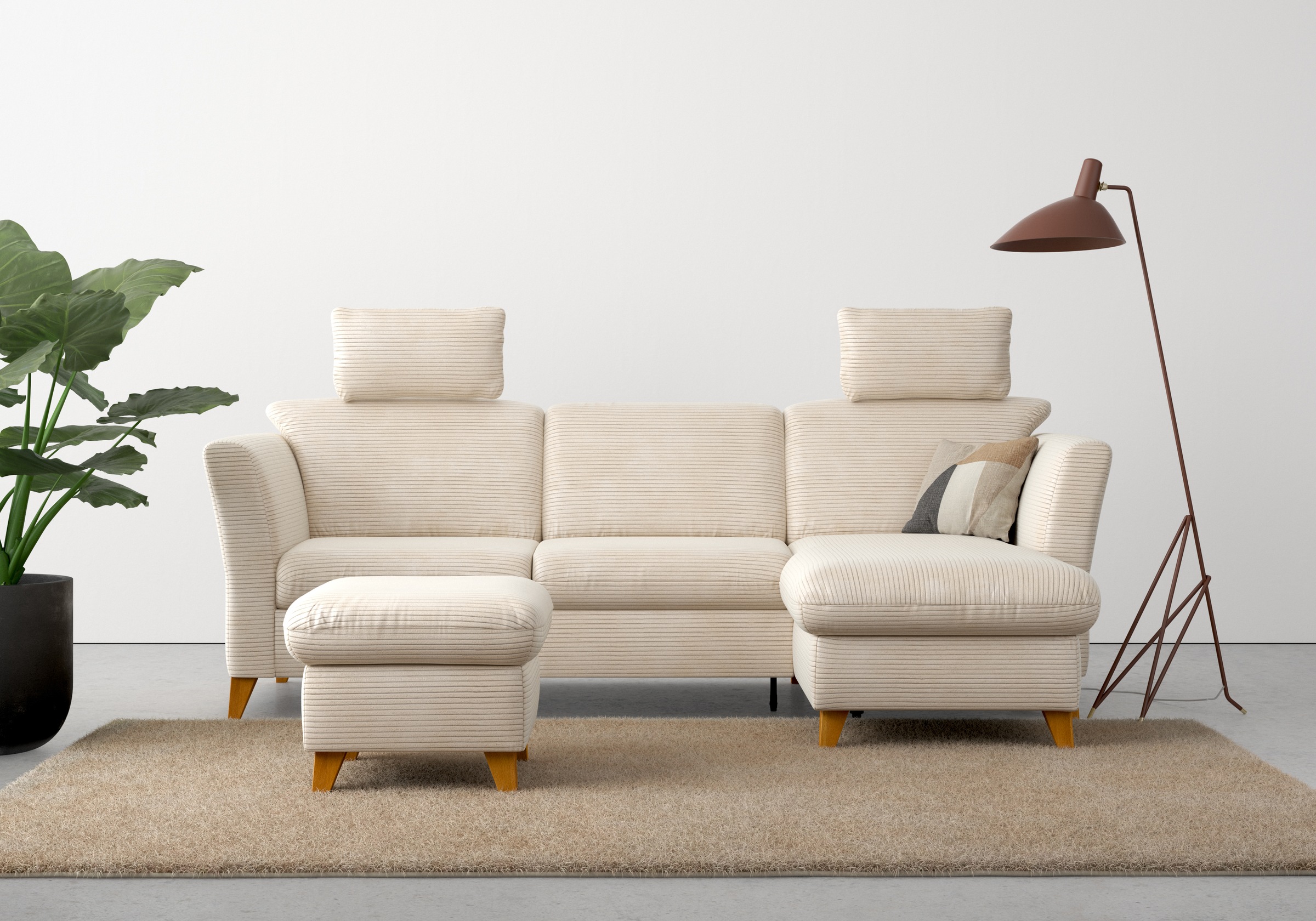 Home affaire Ecksofa »Trelleborg L-Form«, wahlweise mit Bettfunktion und Be günstig online kaufen