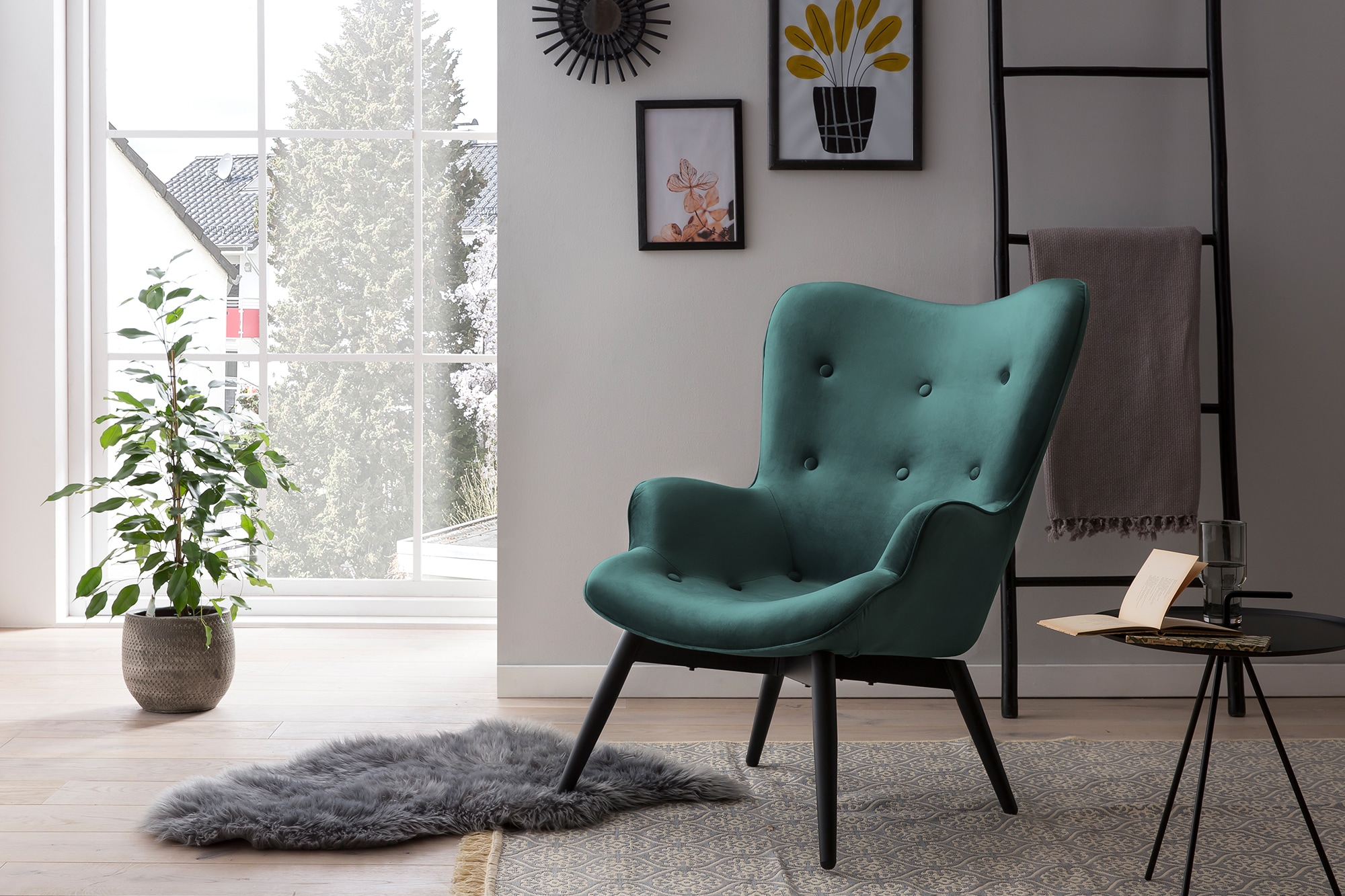 SalesFever Sessel, (1 St.), Zierknöpfe in der Rückenlehne günstig online kaufen