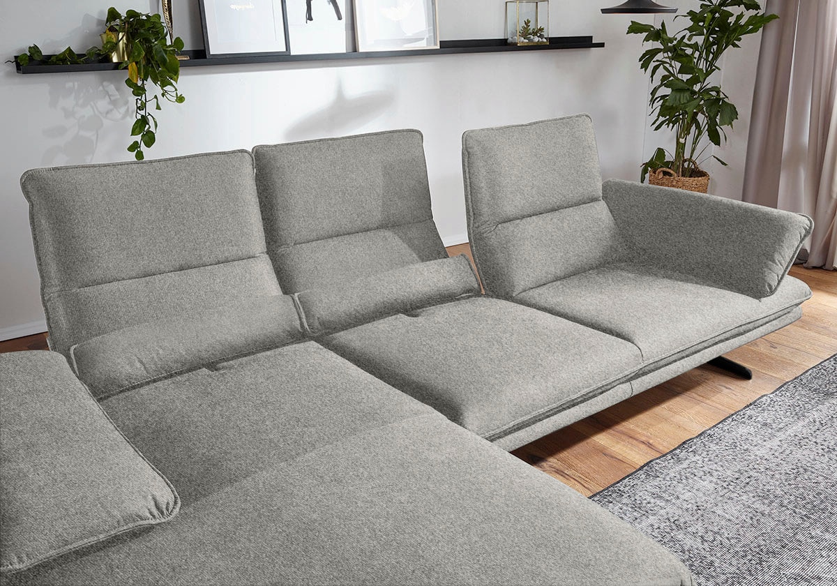 W.SCHILLIG Ecksofa »broadway, Designsofa mit tollem Sitzkomfort« Sitztiefenverstellung, Kopfteil- & Seitenteilverstellung, Breite 291cm
