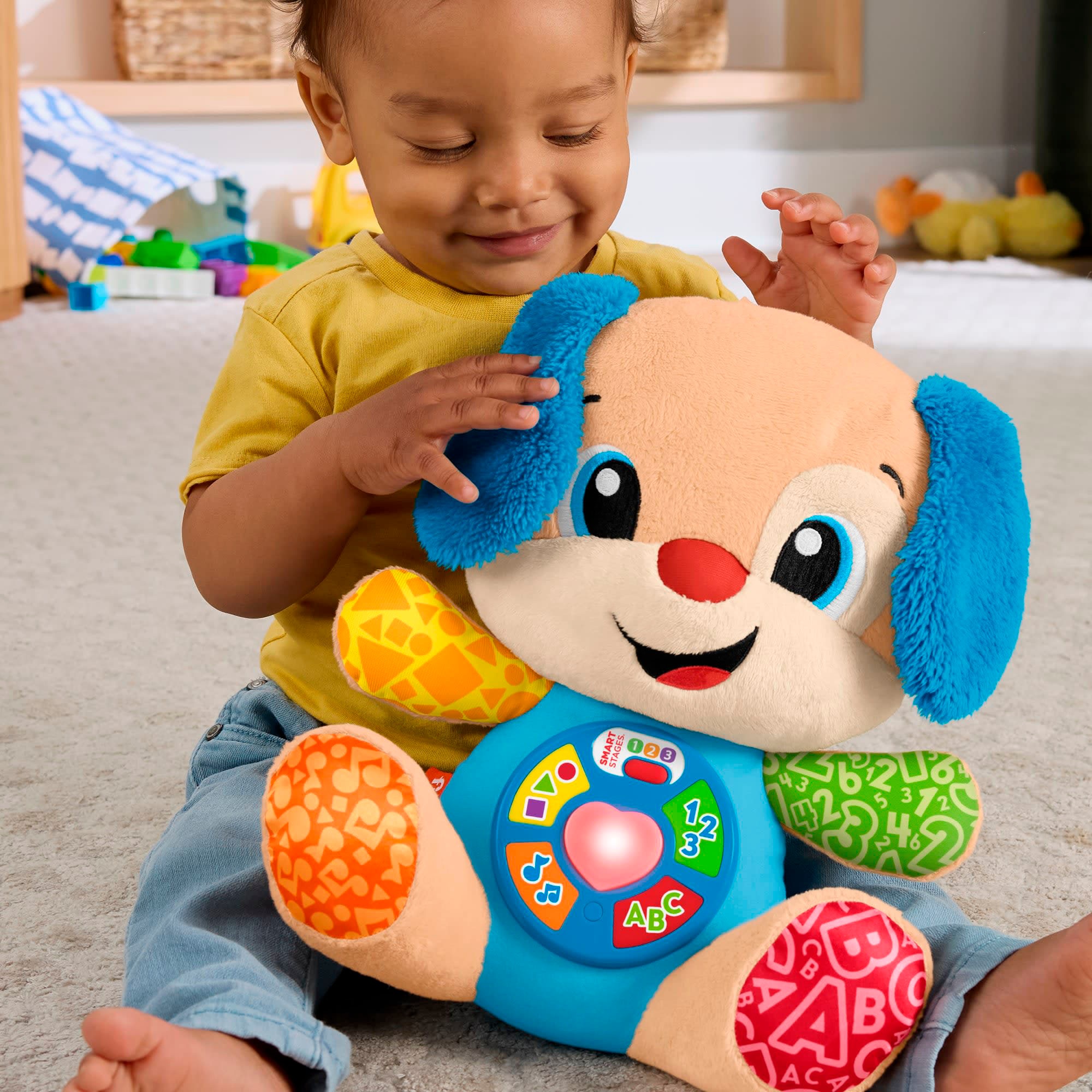 Fisher-Price® Kuscheltier »Lernspaß Hündchen (D, F, E, I, DU)«, mit Licht- und Soundeffekten