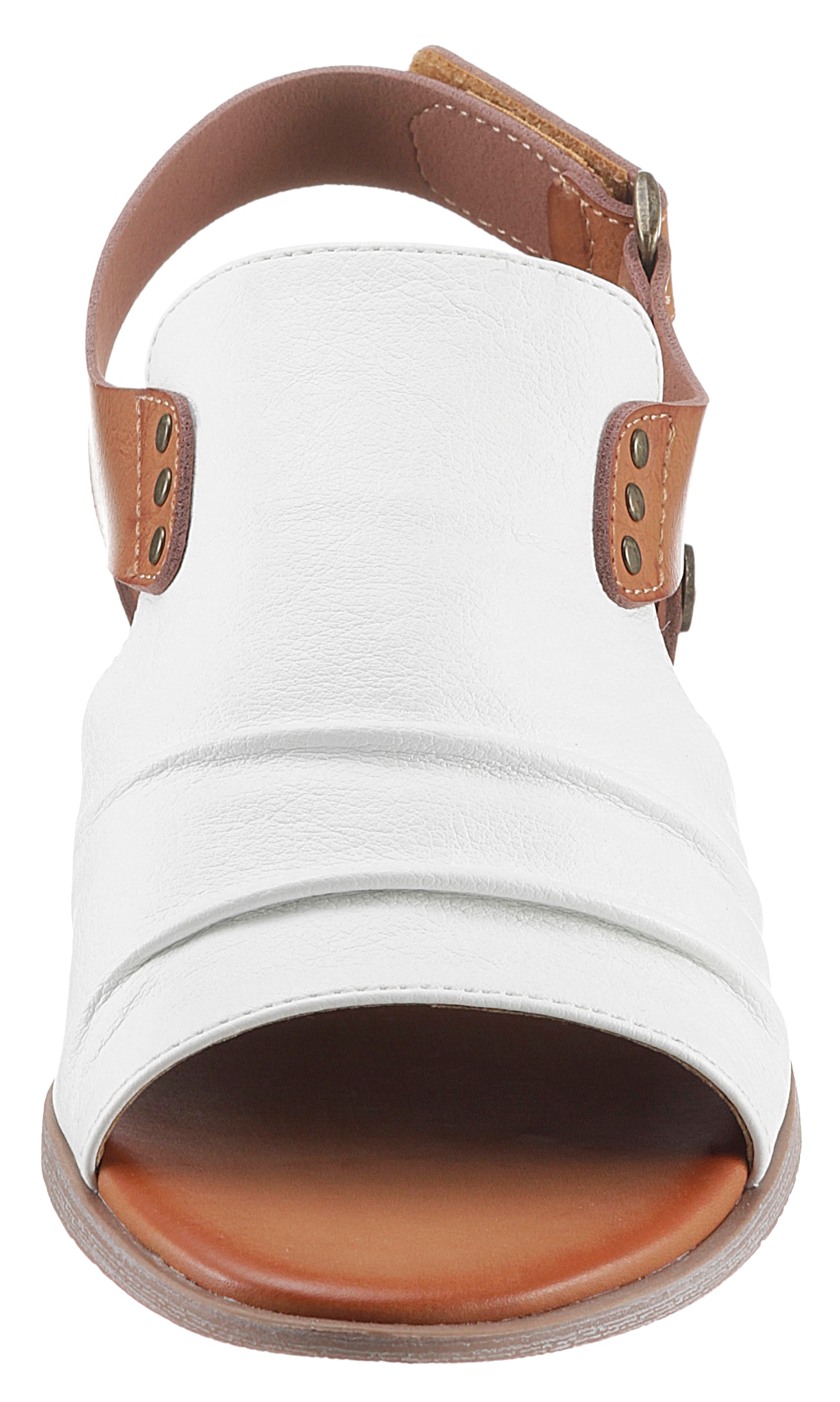 Mustang Shoes Riemchensandale, Sommerschuh, Sandalette, Blockabsatz, mit Klettverschluss