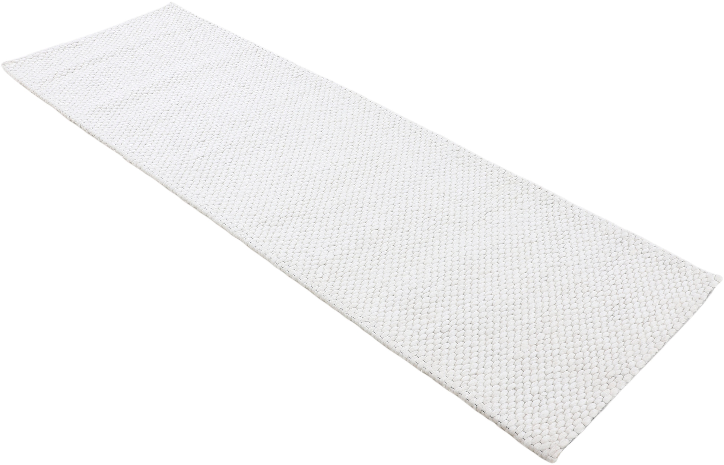 carpetfine Läufer »Sina«, rechteckig, 14 mm Höhe, Handweb Teppich, reine Wolle, meliert, handgewebt, weich & kuschelig