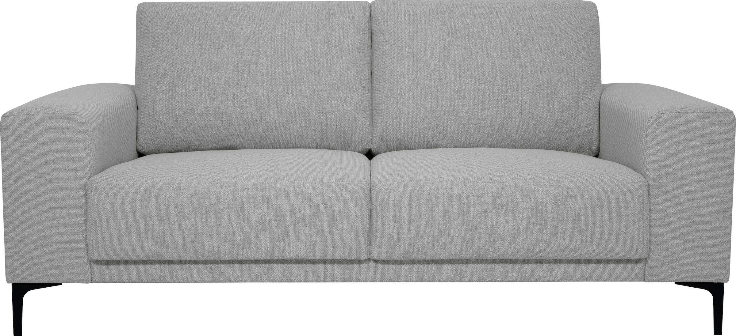 Places of Style 2-Sitzer »Xander«, Breite 164 cm, Webstoff, Soft-Touch Chenille, schwarze Metallfüße