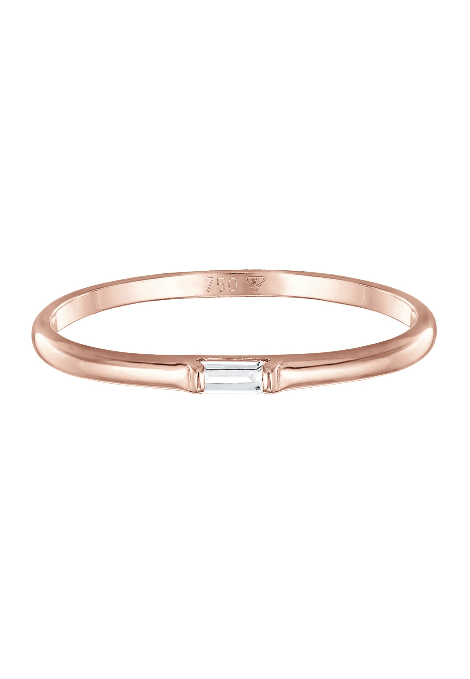 Elli Premium Verlobungsring »Verlobungsring Topas Weiß 750 Rosegold«