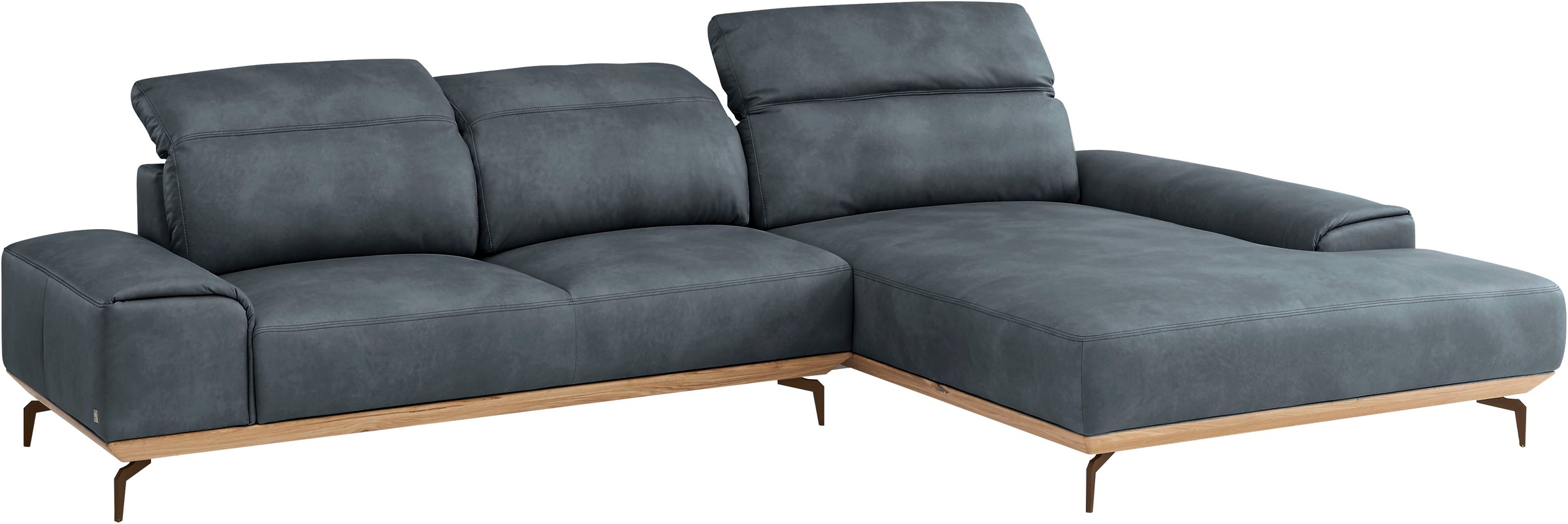 Musterring Wohnlandschaft »MR 2490«, Bronze-Fuß, Sitzhöhe 48cm, wahlweise mit Funktionen, Maße 342 x 207 cm