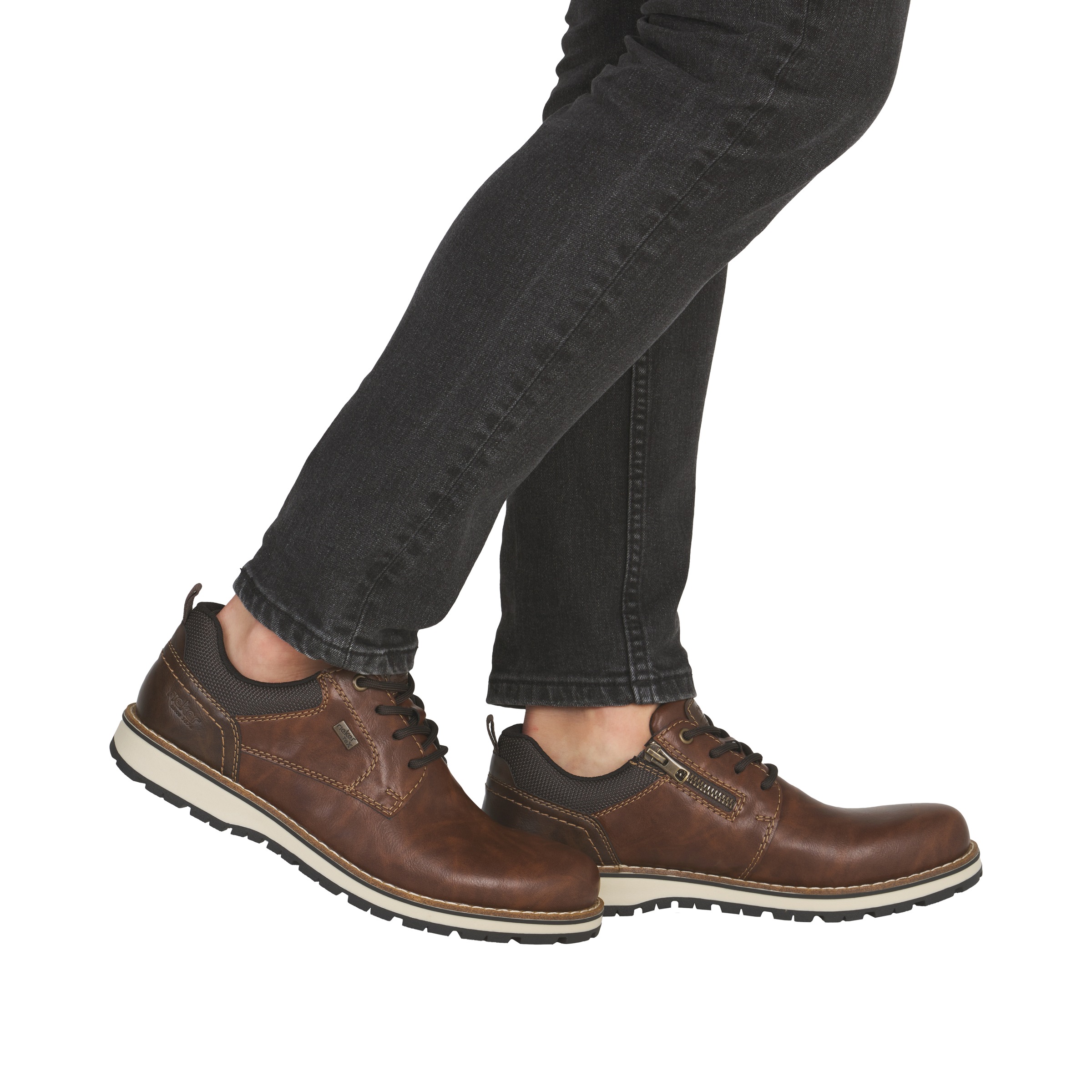 Rieker Schnürschuh, Business Schnürer, Halbschuh, Casual Sneaker mit Innenreißverschluss
