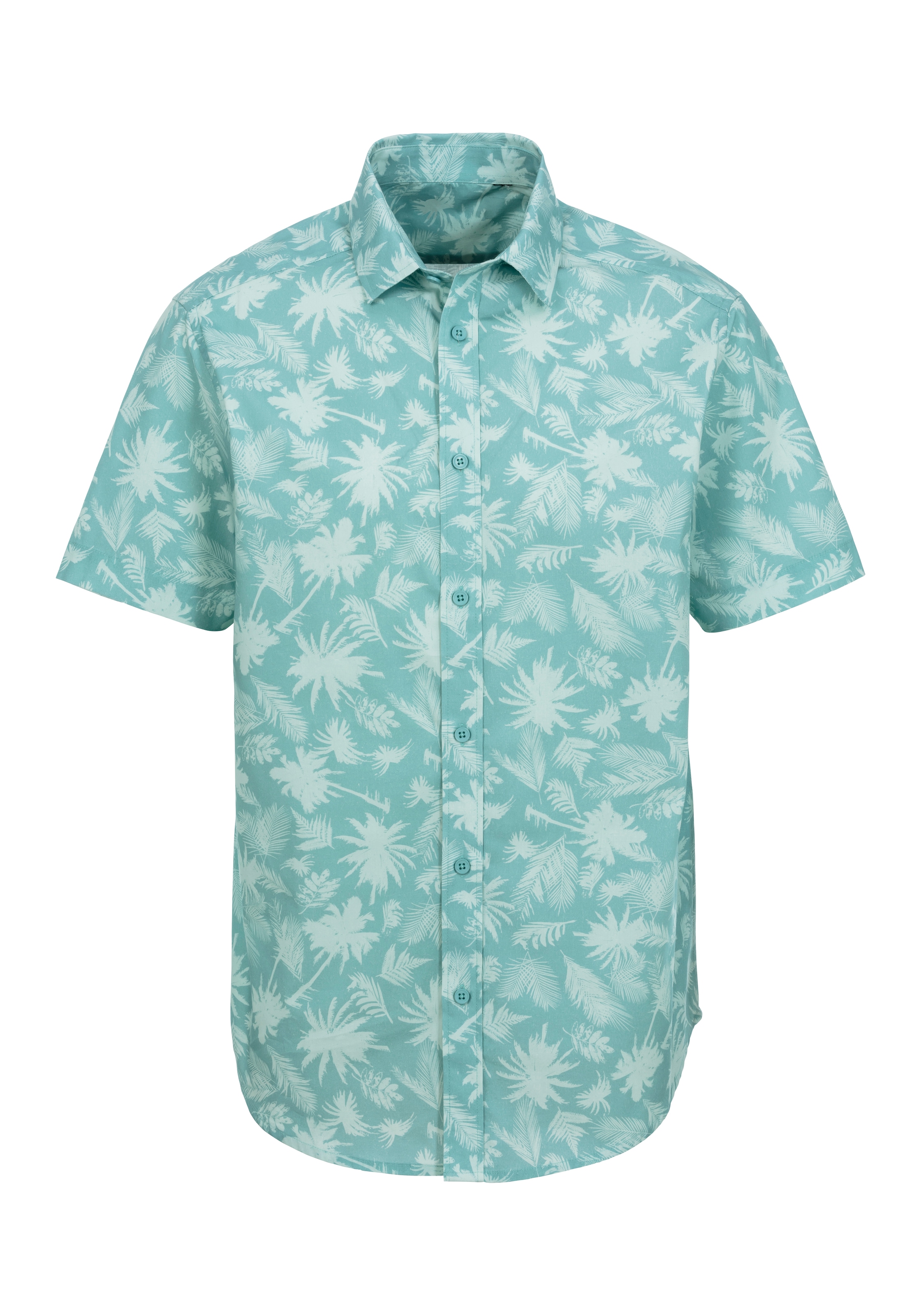 Beachtime Hawaiihemd »Regular fit«, Kurzarm, Freizeithemd mit Palmenprint, reine Baumwolle