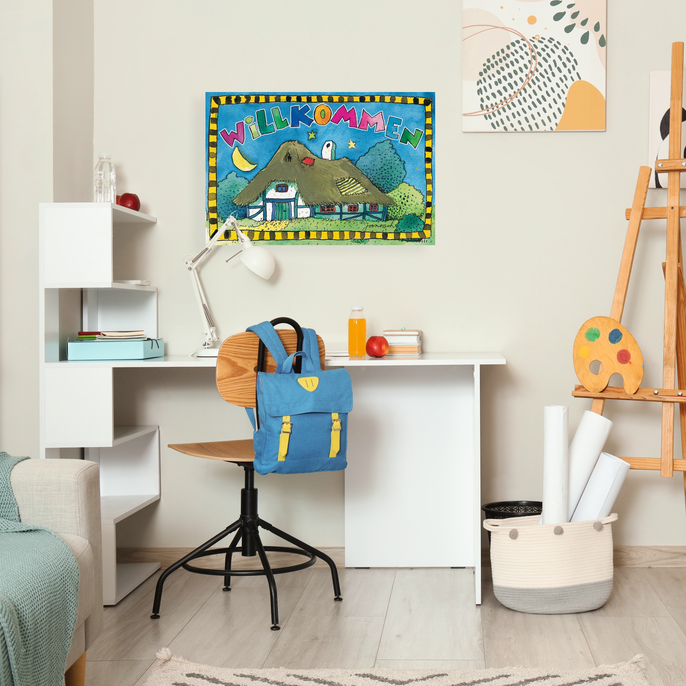 LuckyLinde Leinwandbild »Der kleine Tiger und der kleine Bär - Willkommen« günstig online kaufen