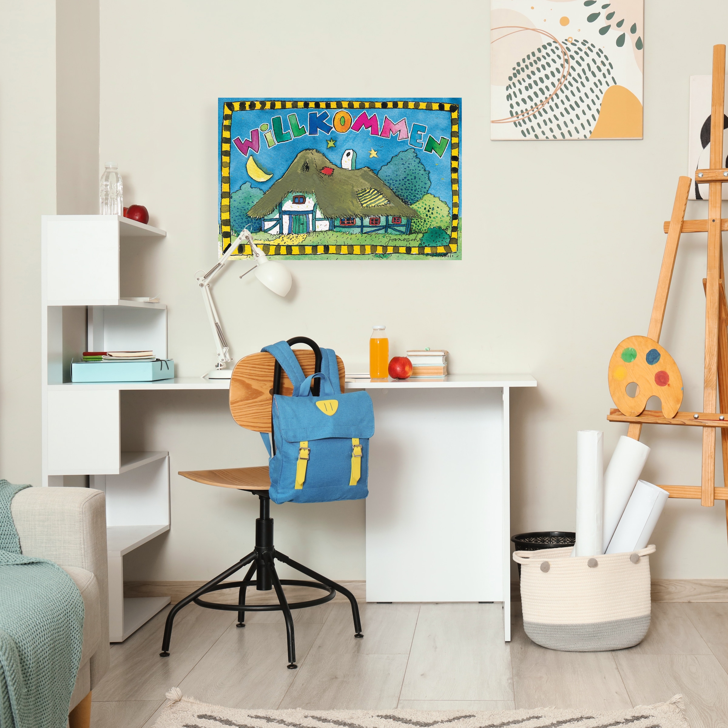 LuckyLinde Leinwandbild »Der kleine Tiger und der kleine Bär - Willkommen« günstig online kaufen